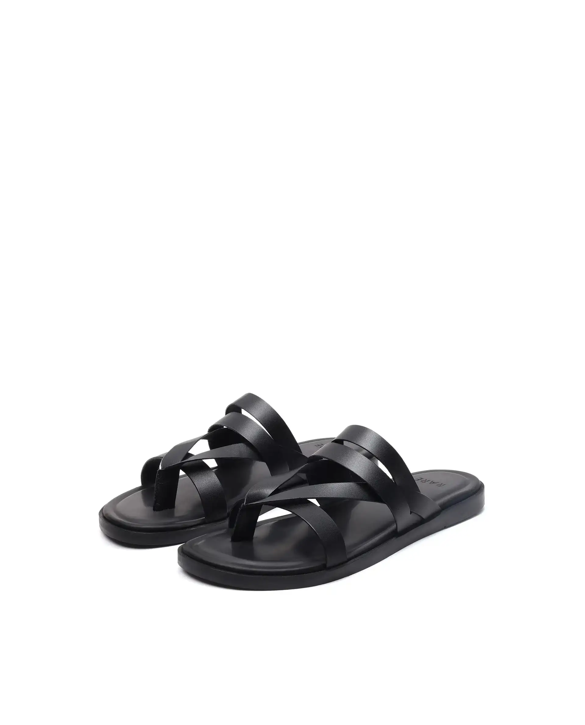 Rare Rabbit Men's Bron Black Slip-On Closure Sandals - Image 3