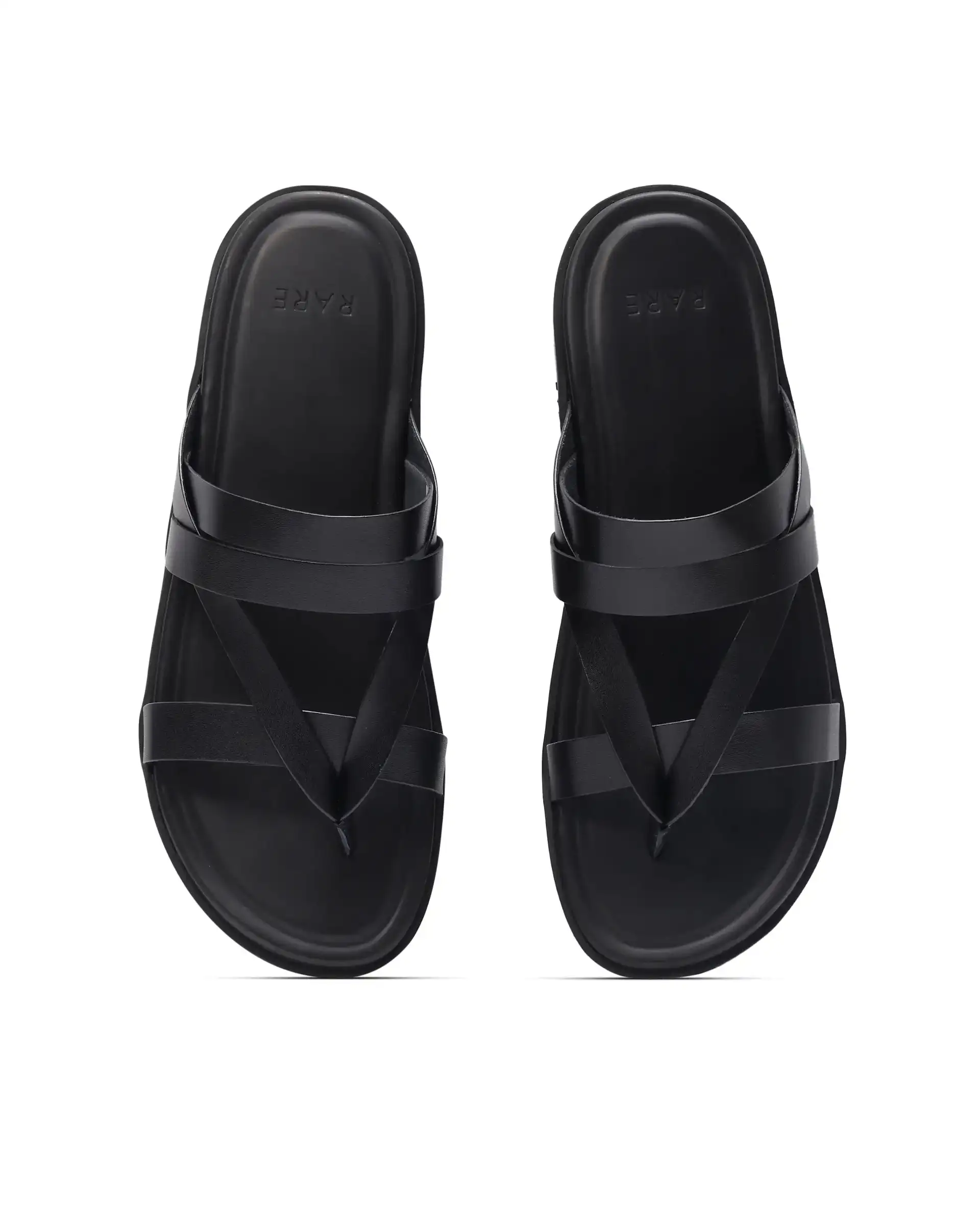 Rare Rabbit Men's Bron Black Slip-On Closure Sandals - Image 4