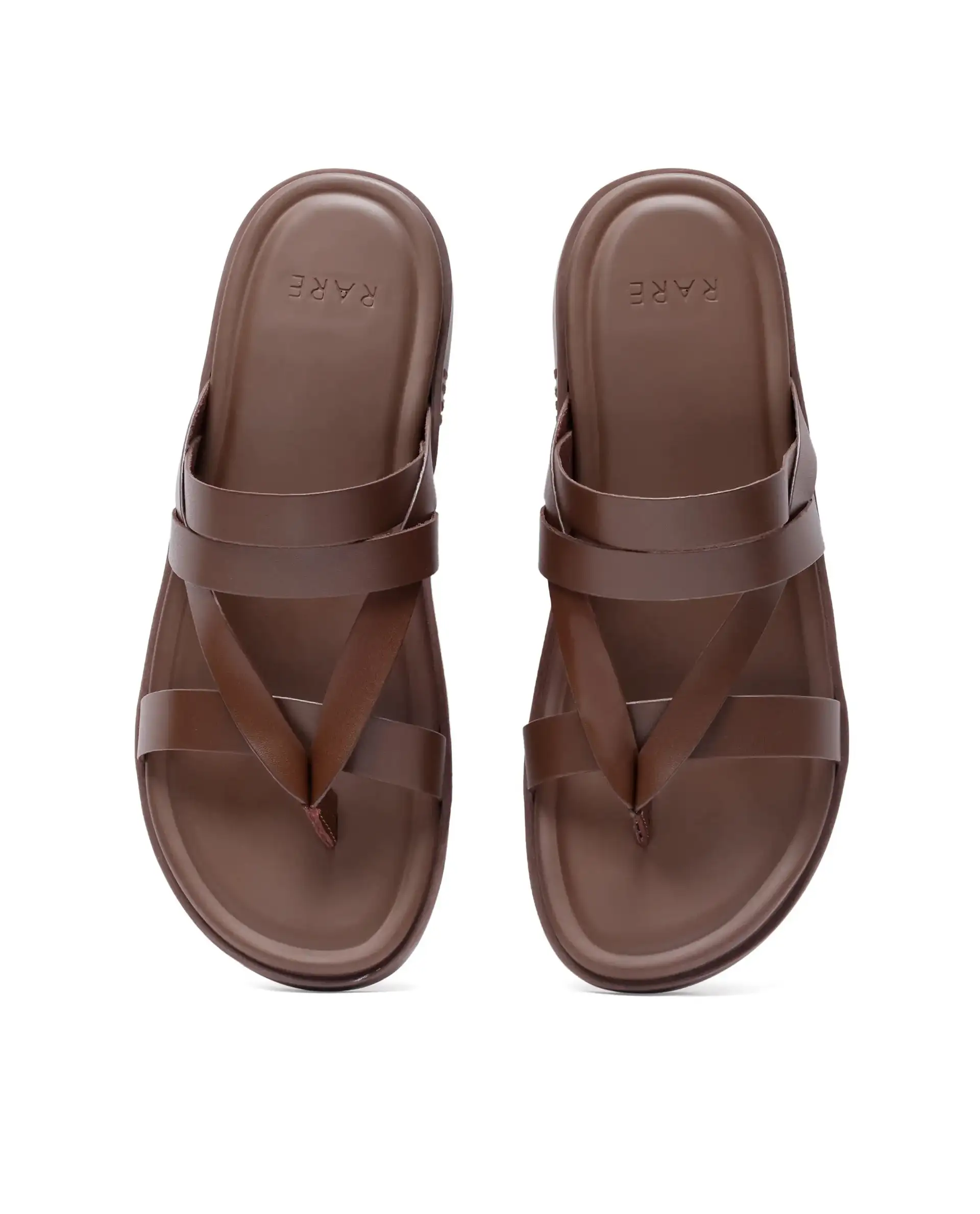 Rare Rabbit Men's Bron Tan Slip-On Closure Sandals - Image 5