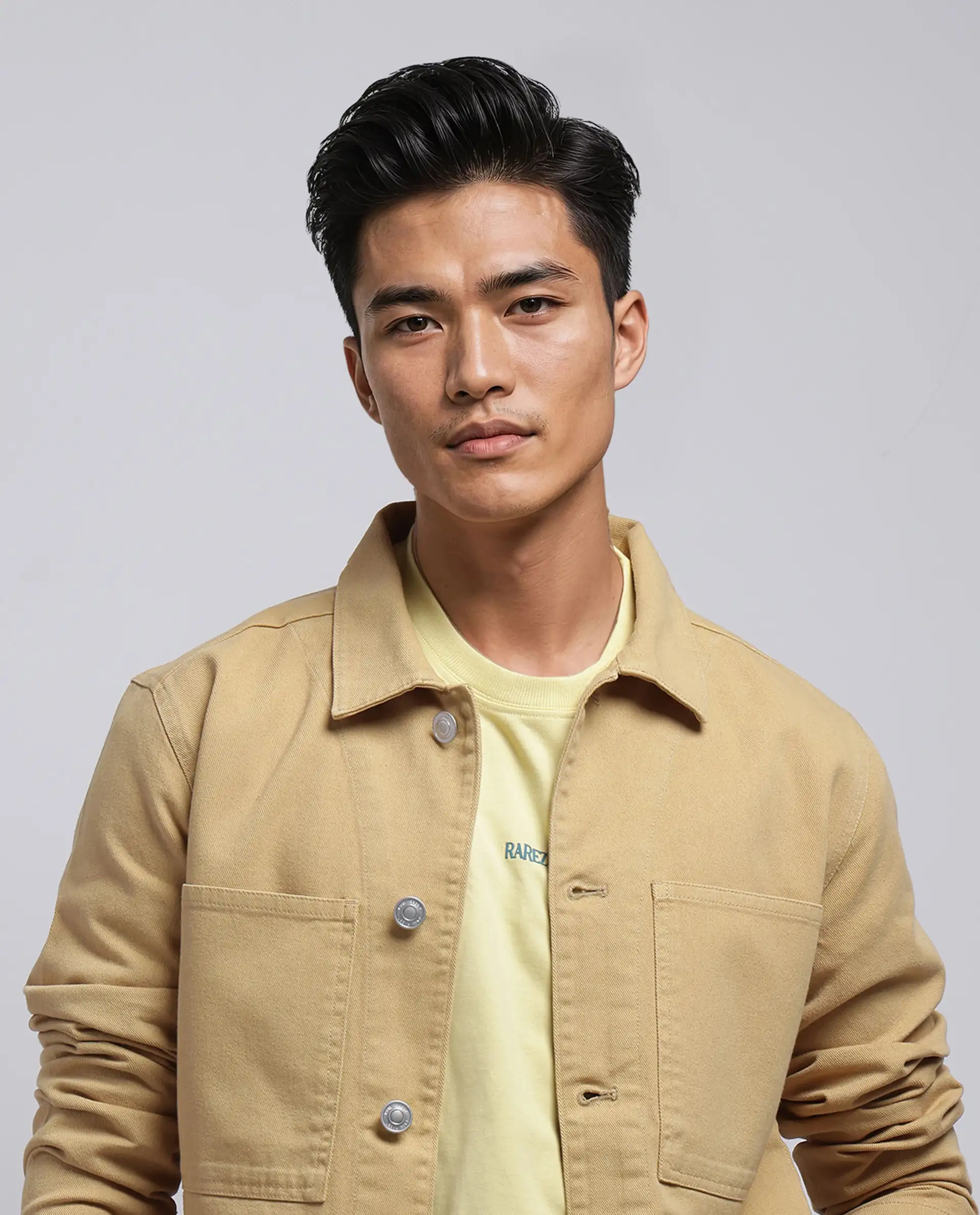 Rare Rabbit Men's Brond Beige Cotton Plain Regular Fit Full Sleeve Spread Collar Jacket - Image 4