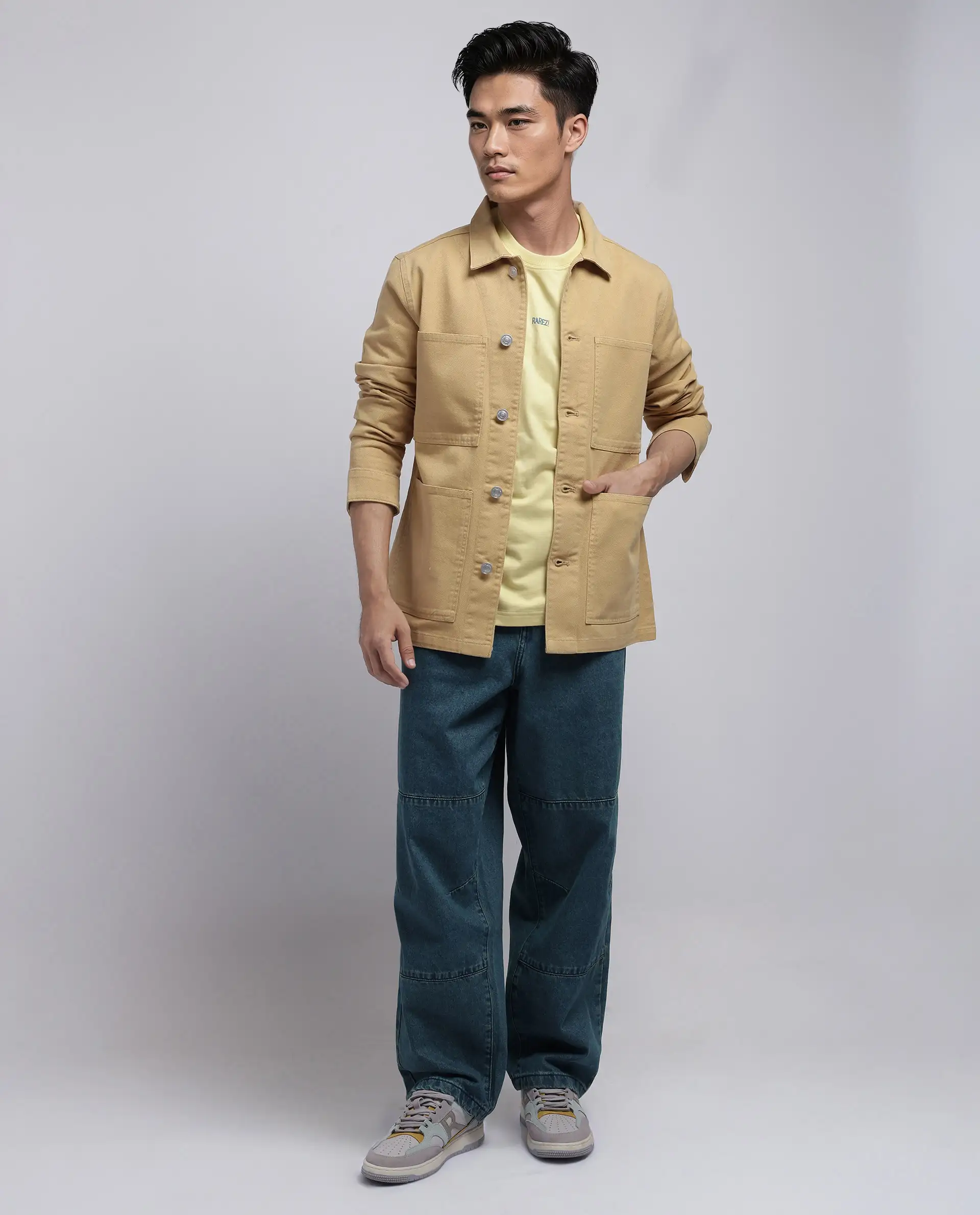 Rare Rabbit Men's Brond Beige Cotton Plain Regular Fit Full Sleeve Spread Collar Jacket - Image 7