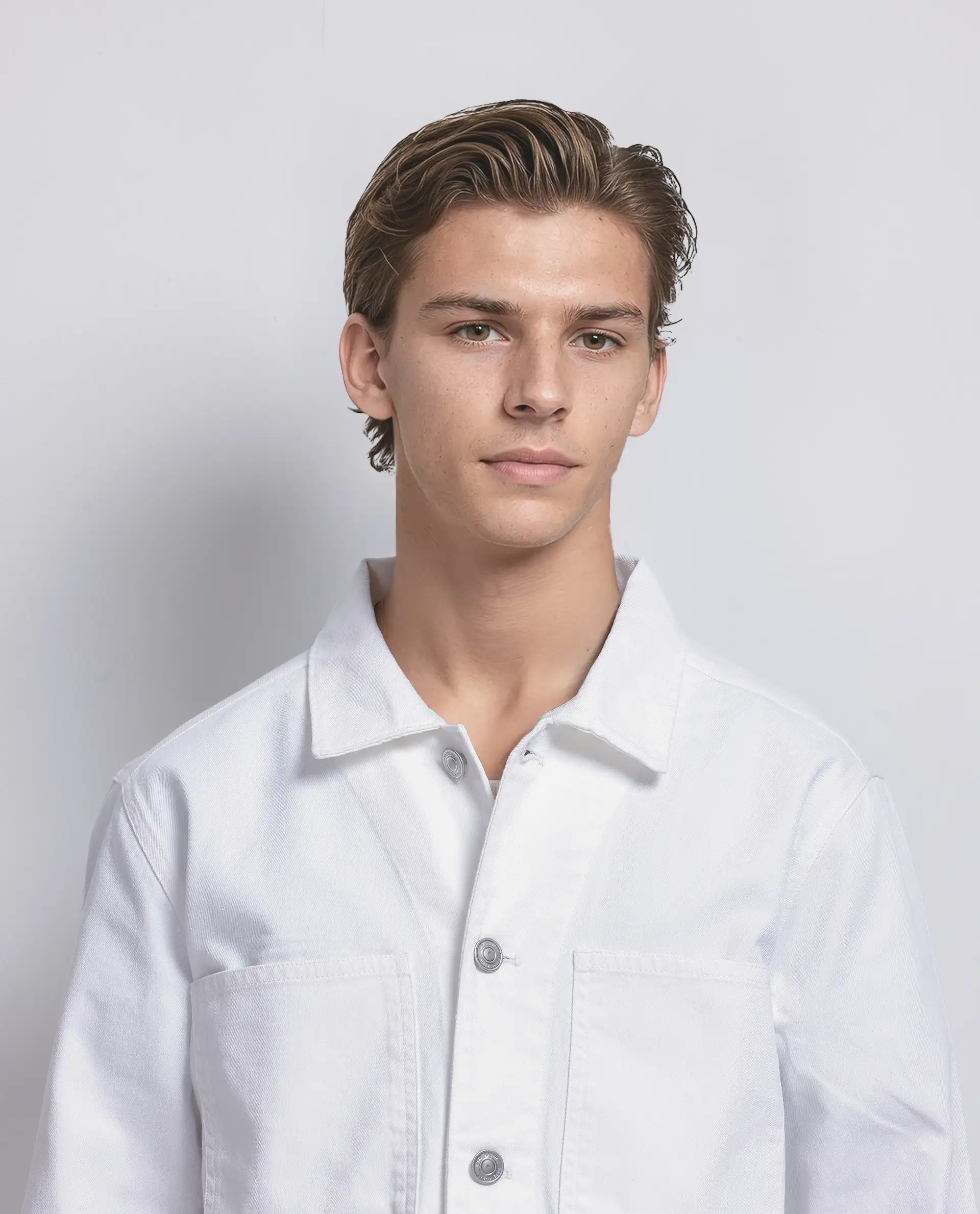 Rare Rabbit Men's Brond White Cotton Plain Regular Fit Full Sleeve Spread Collar Jacket - Image 8