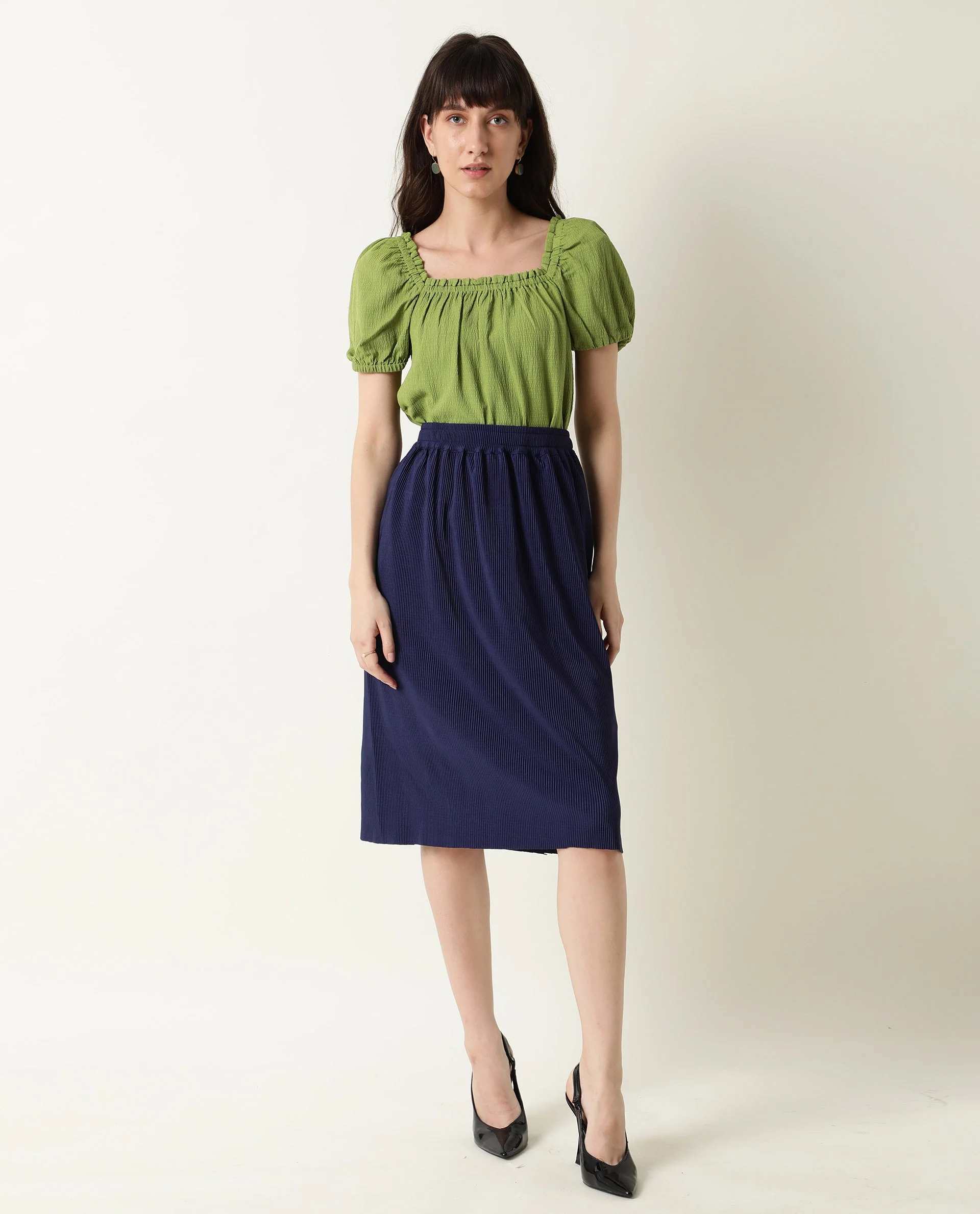 Rareism Women's Browse Navy Skirt - Image 2