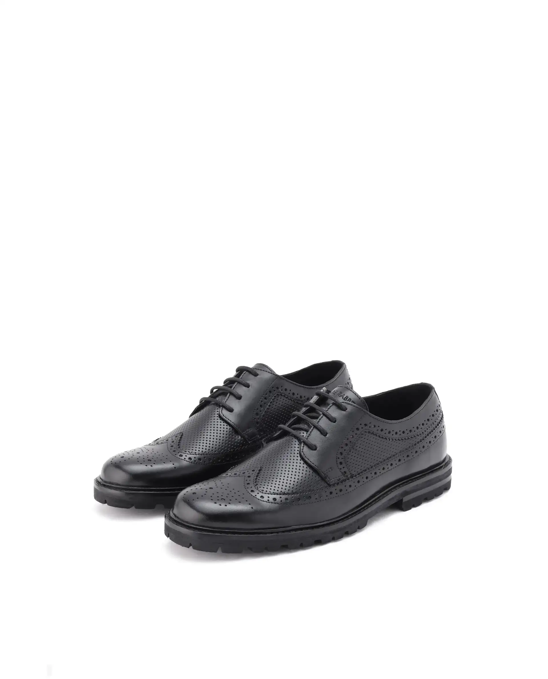 Rare Rabbit Men's Brox Black Plain Shoes