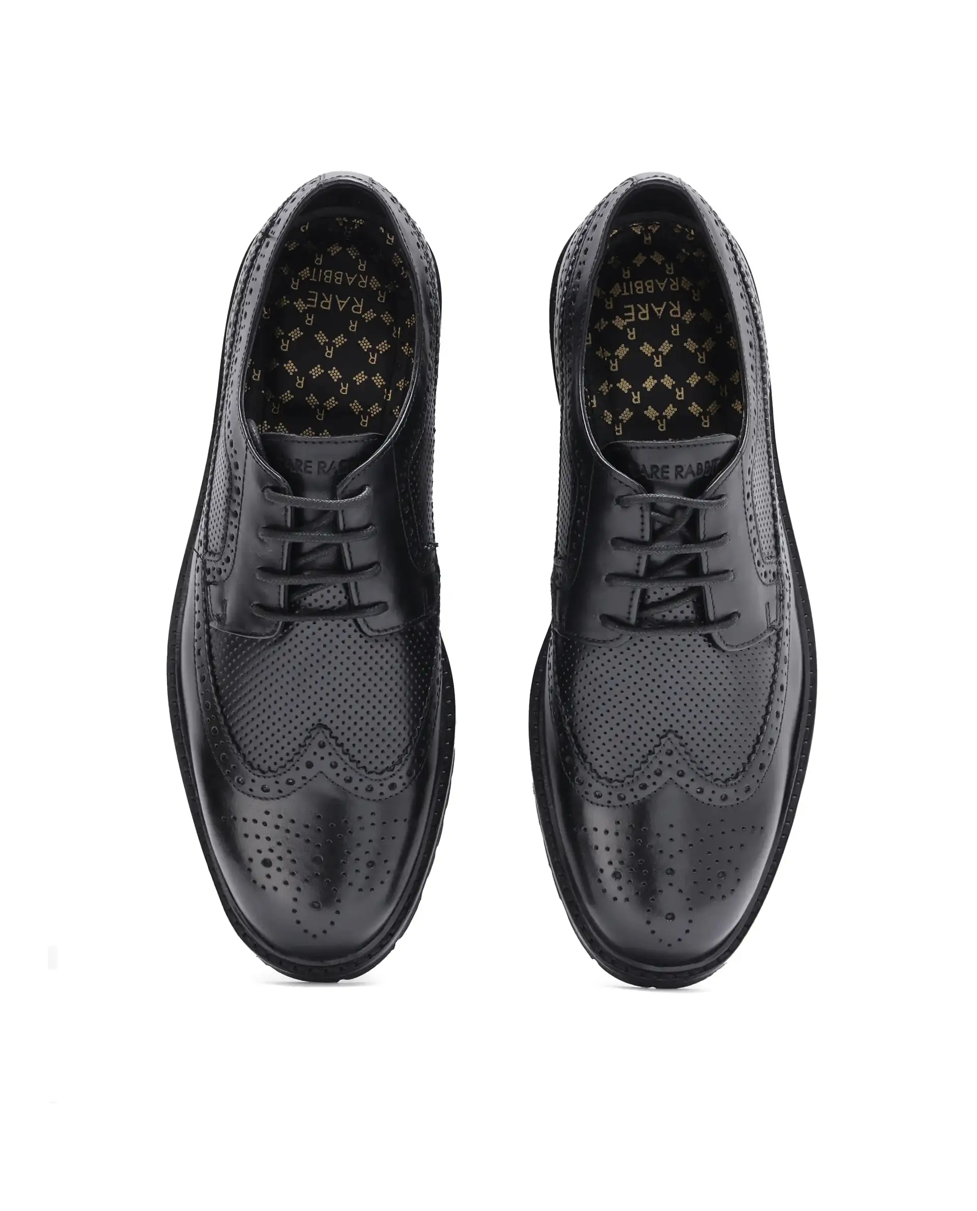Rare Rabbit Men's Brox Black Plain Shoes - Image 4