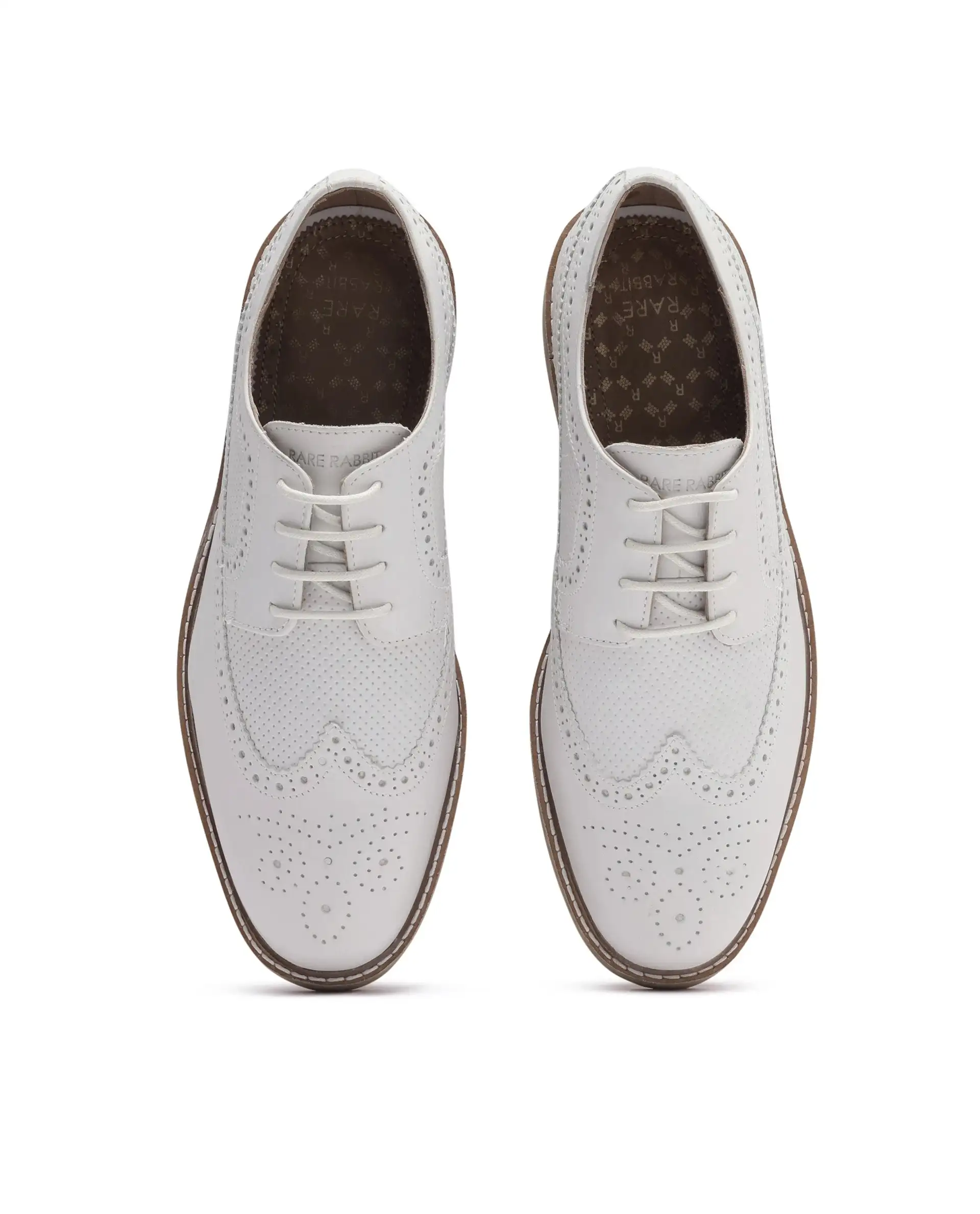Rare Rabbit Men Brox Ivory Lace-Up Shoes - Image 4