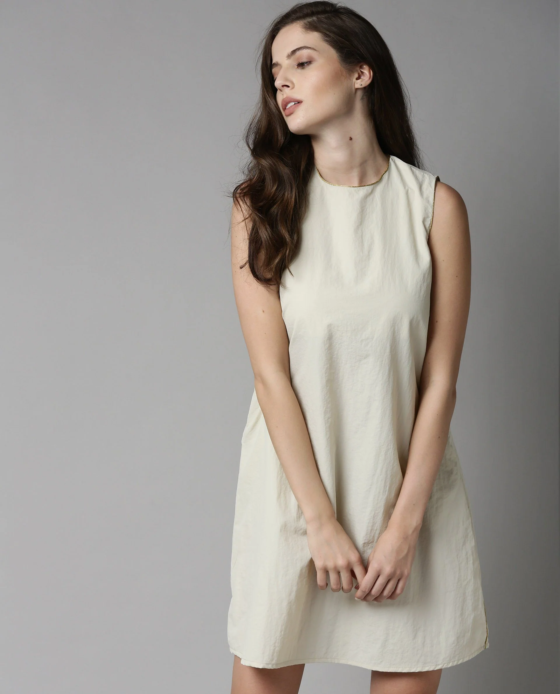 Rareism Women's Bru Beige Dress - Image 3