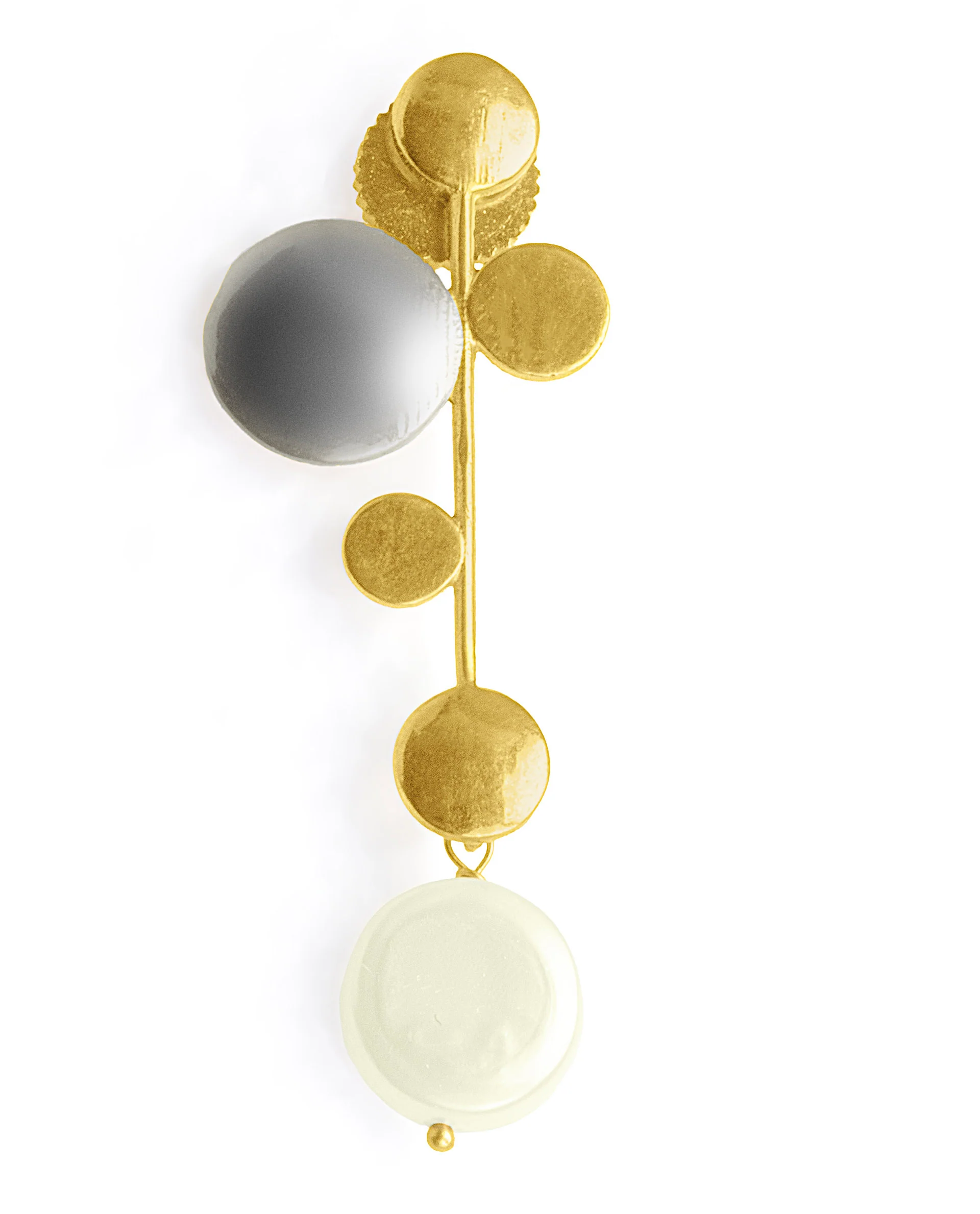 Rareism Women Bubbles Gold Earring - Image 3