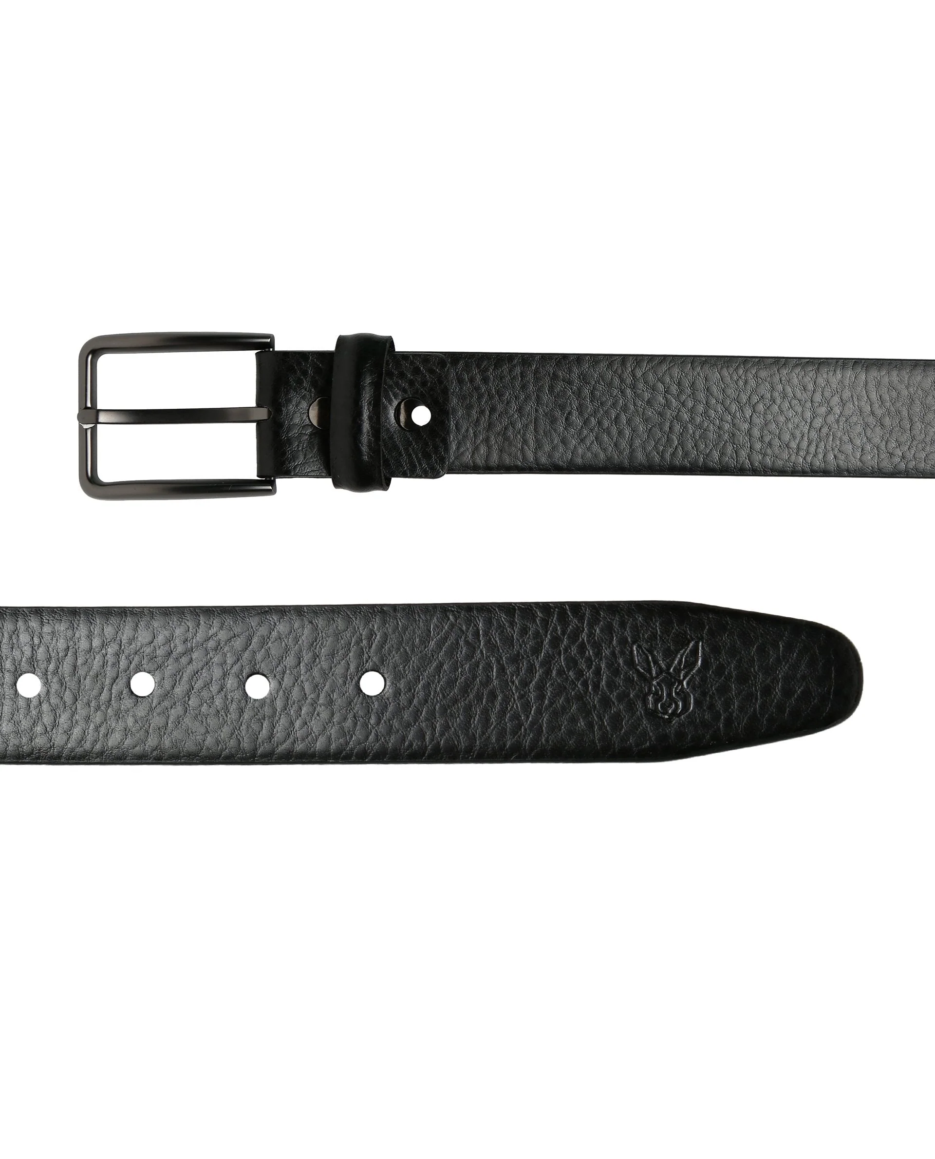 Rare Rabbit Men's Buff Black Belts Leather Fabric - Image 2