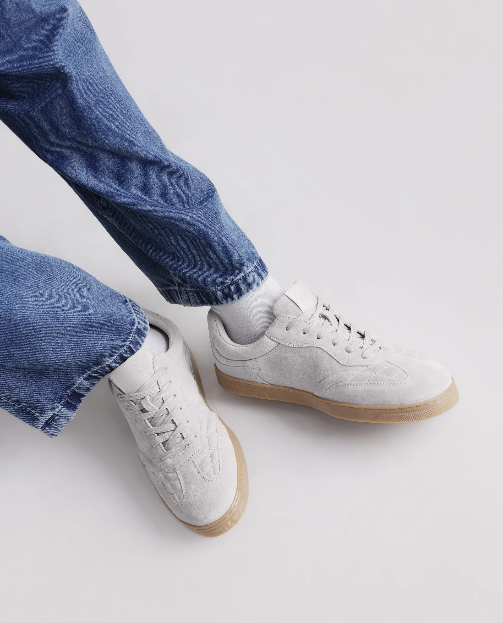 Rare Rabbit Men's Burnie Grey Lace-Up Closure Suede Sneaker - Image 2