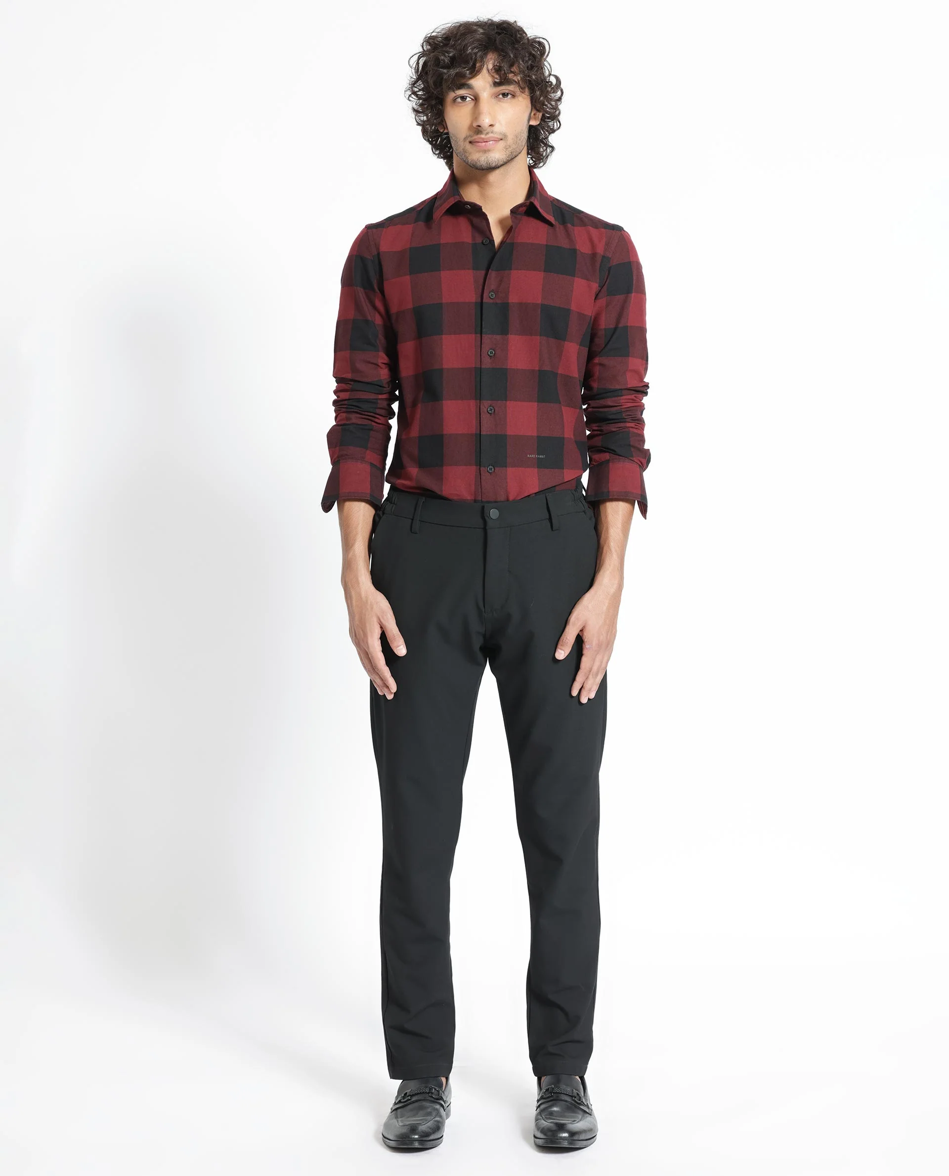 Rare Rabbit Men's Byre Multi Cotton Checked Print Regular Fit Full Sleeve Collared Shirt - Image 11