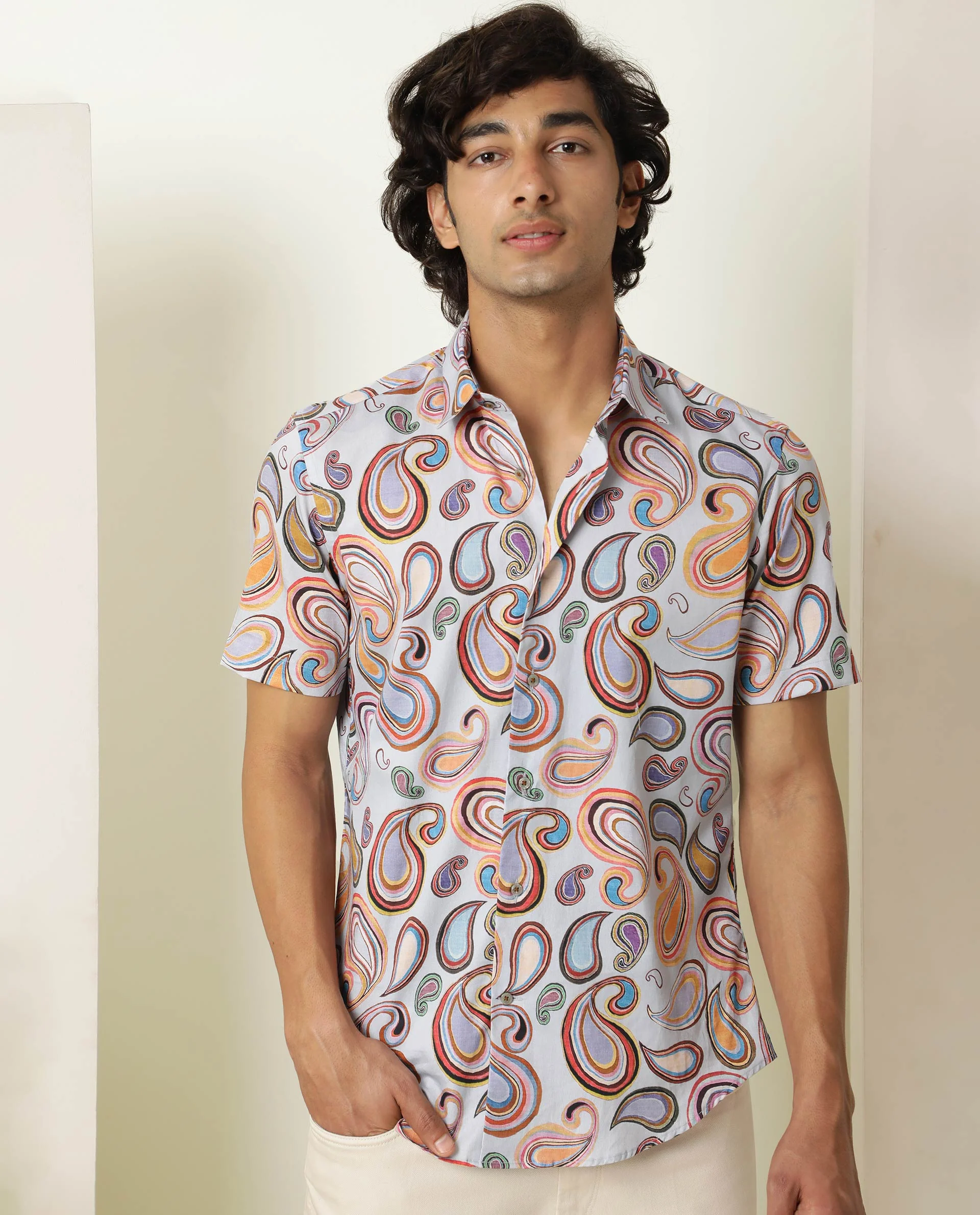 Rare Rabbit Men's Cadiz Multi Regular Fit Shirt - Image 10
