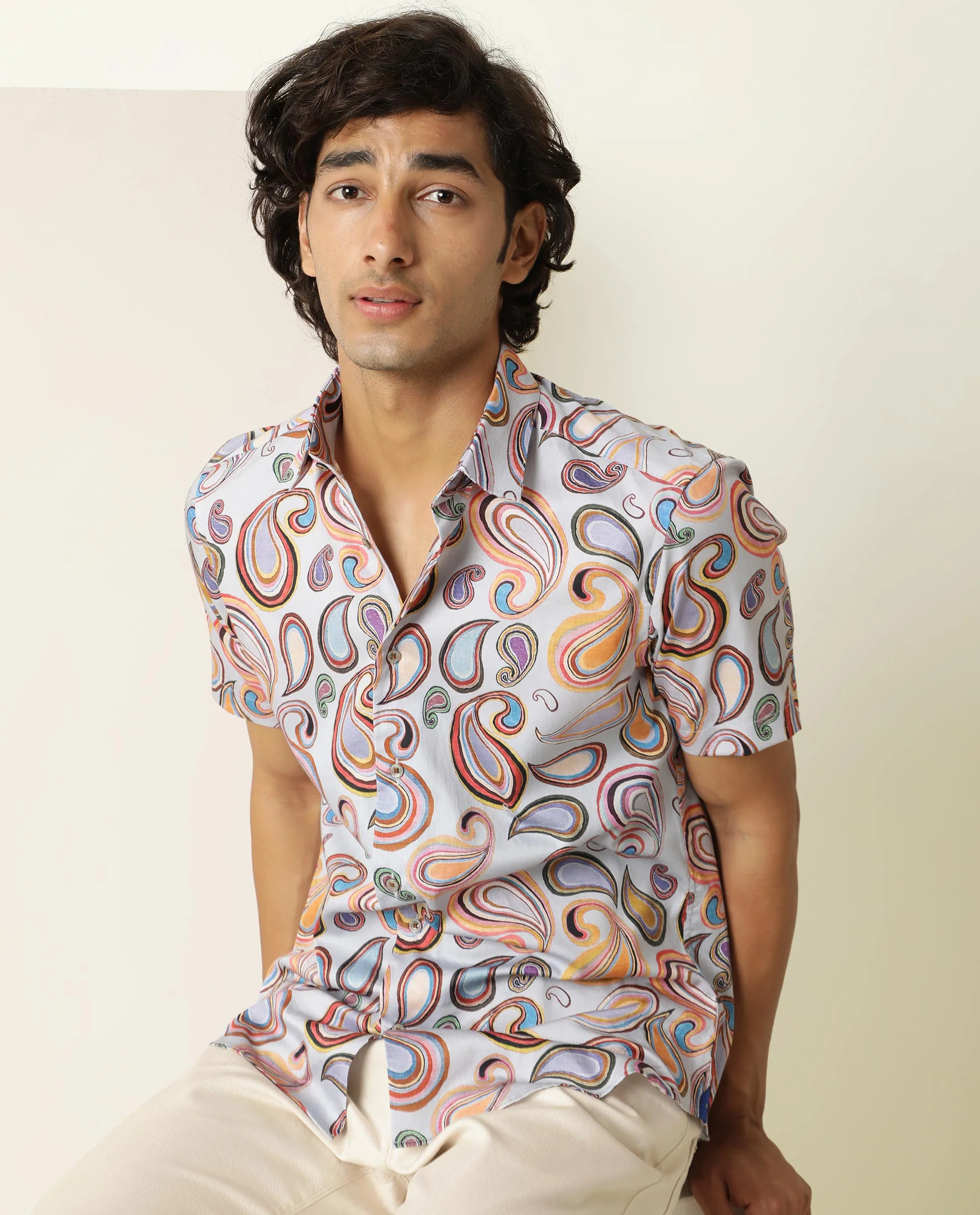 Rare Rabbit Men's Cadiz Multi Regular Fit Shirt - Image 6