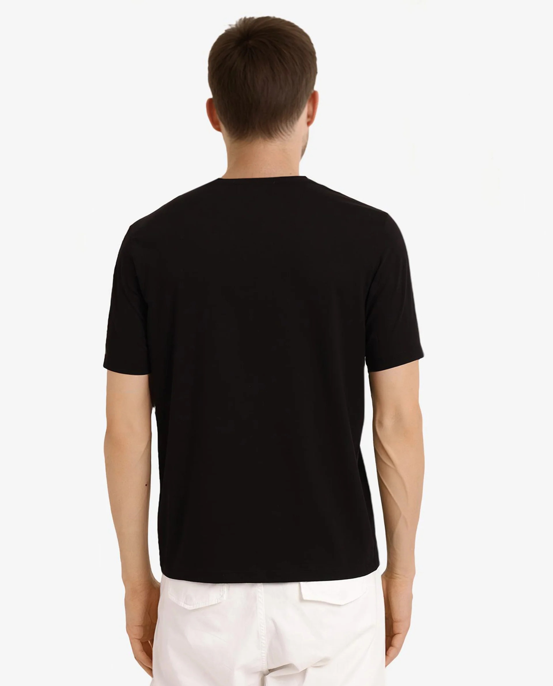 Rare Rabbit Men's Caf Black Cotton Graphic Print Regular Fit Half Sleeve Crew Neck T-Shirt - Image 6