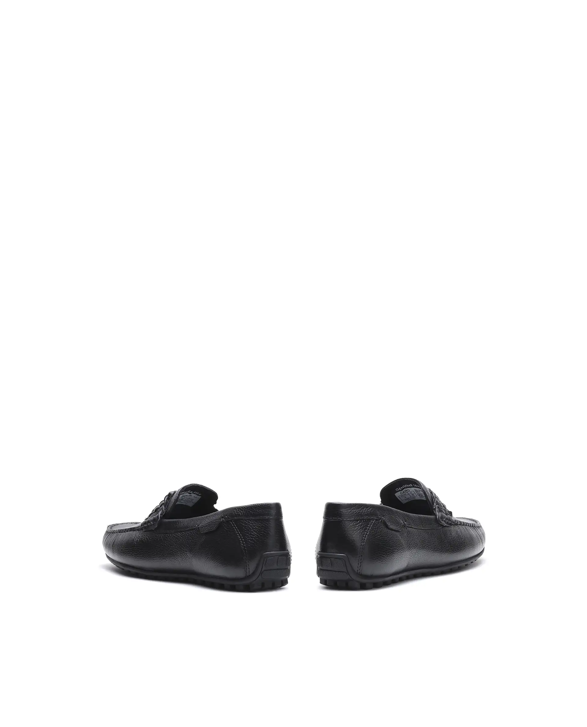 Rare Rabbit Men's Cairo Black Leather Drivers - Image 3
