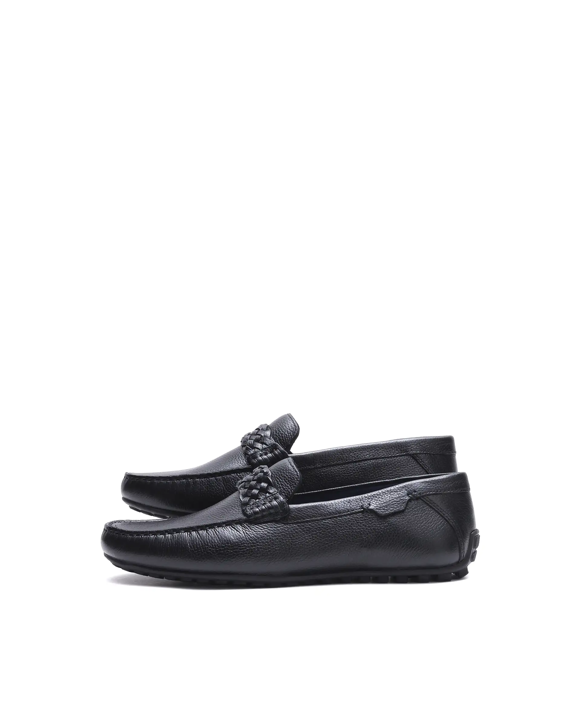 Rare Rabbit Men's Cairo Black Leather Drivers - Image 4