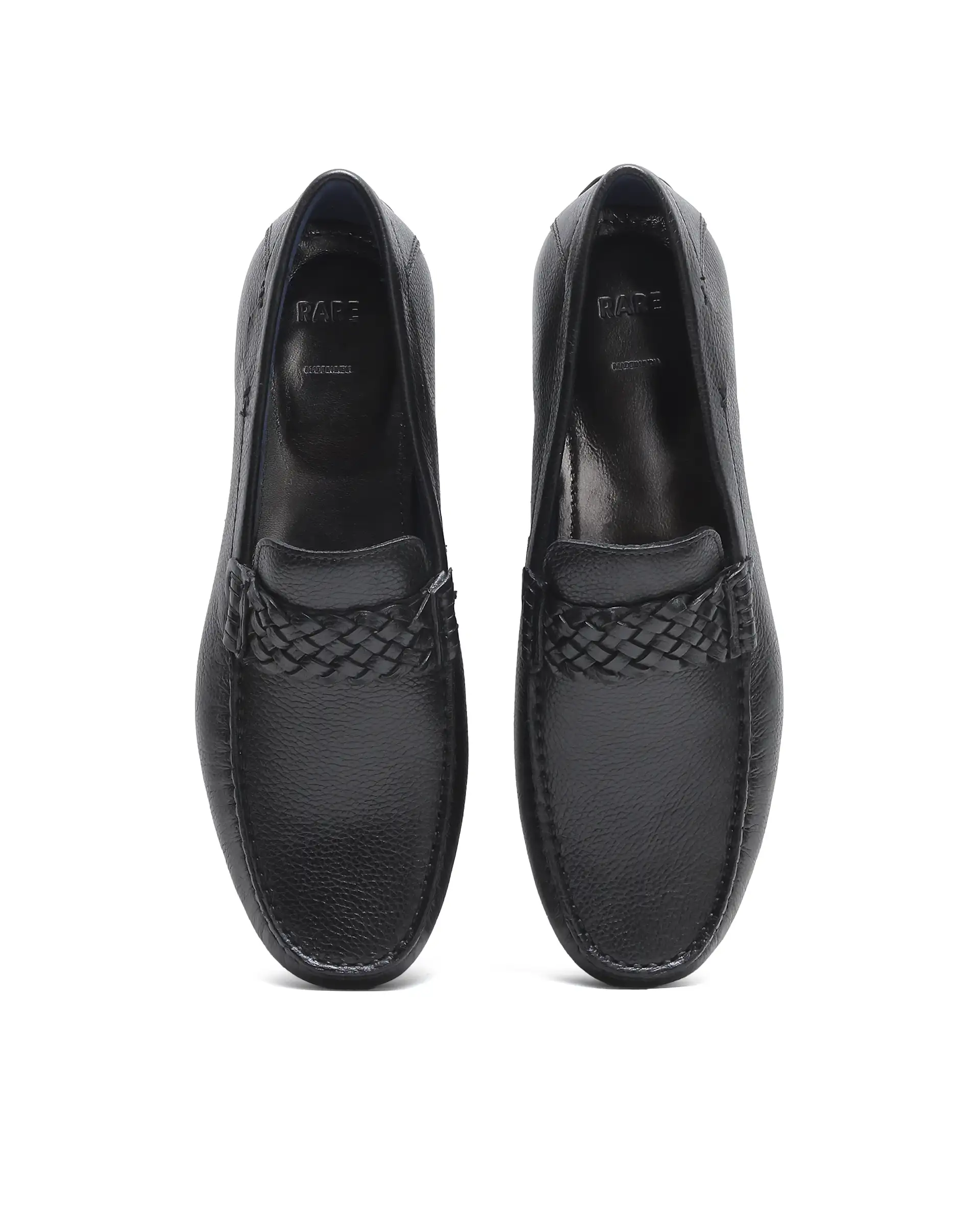 Rare Rabbit Men's Cairo Black Leather Drivers - Image 6