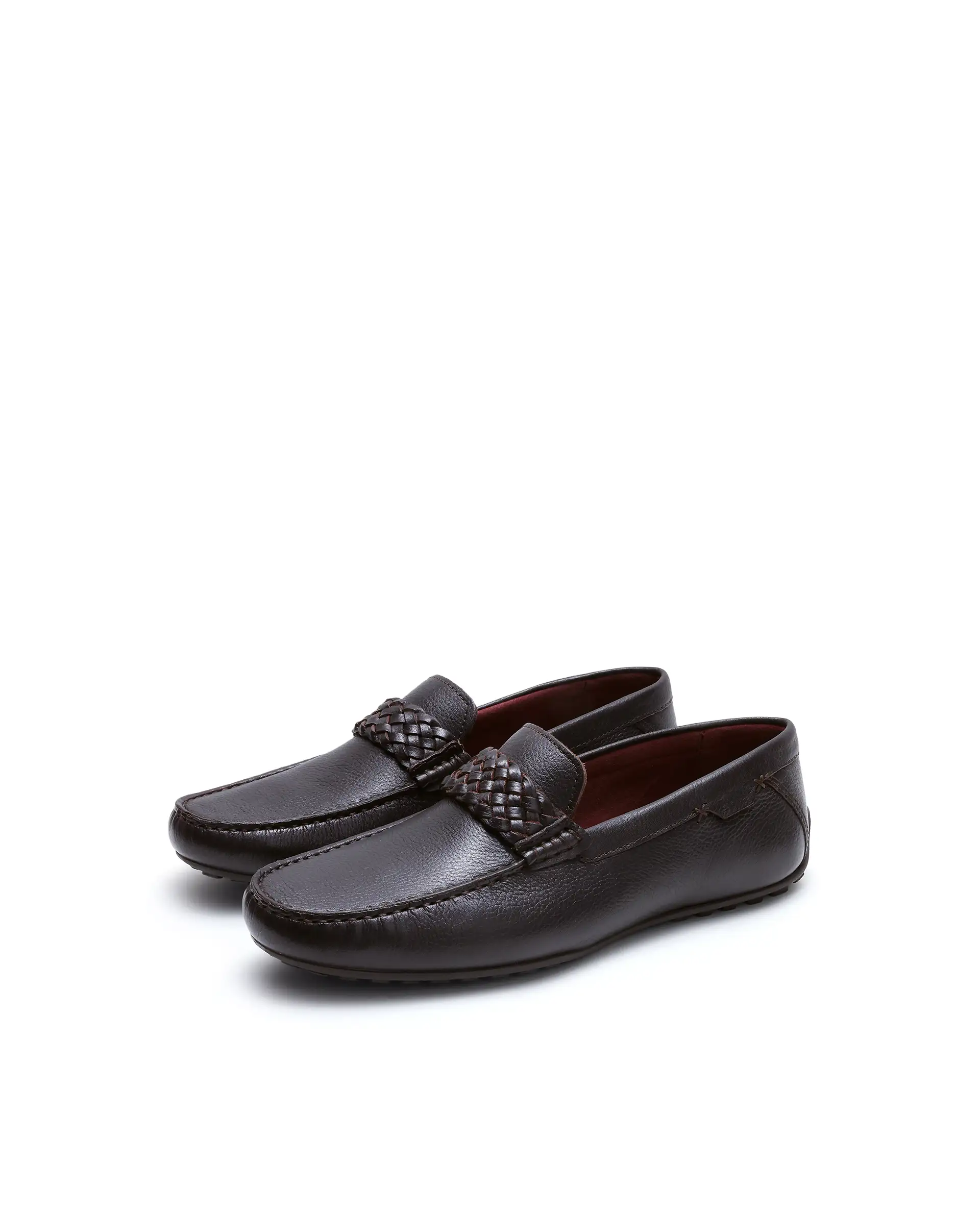Rare Rabbit Men's Cairo Brown Leather Drivers - Image 2