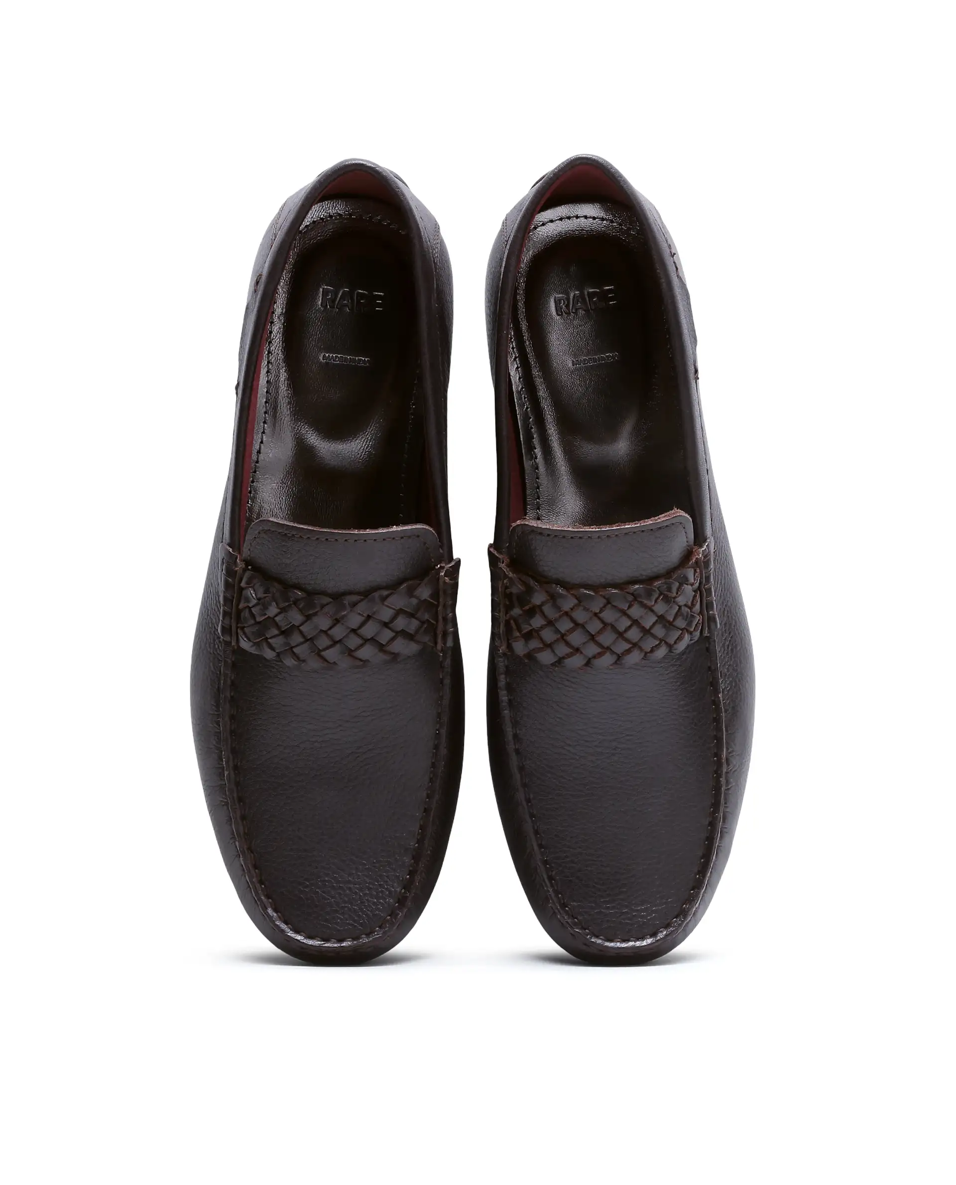 Rare Rabbit Men's Cairo Brown Leather Drivers - Image 3