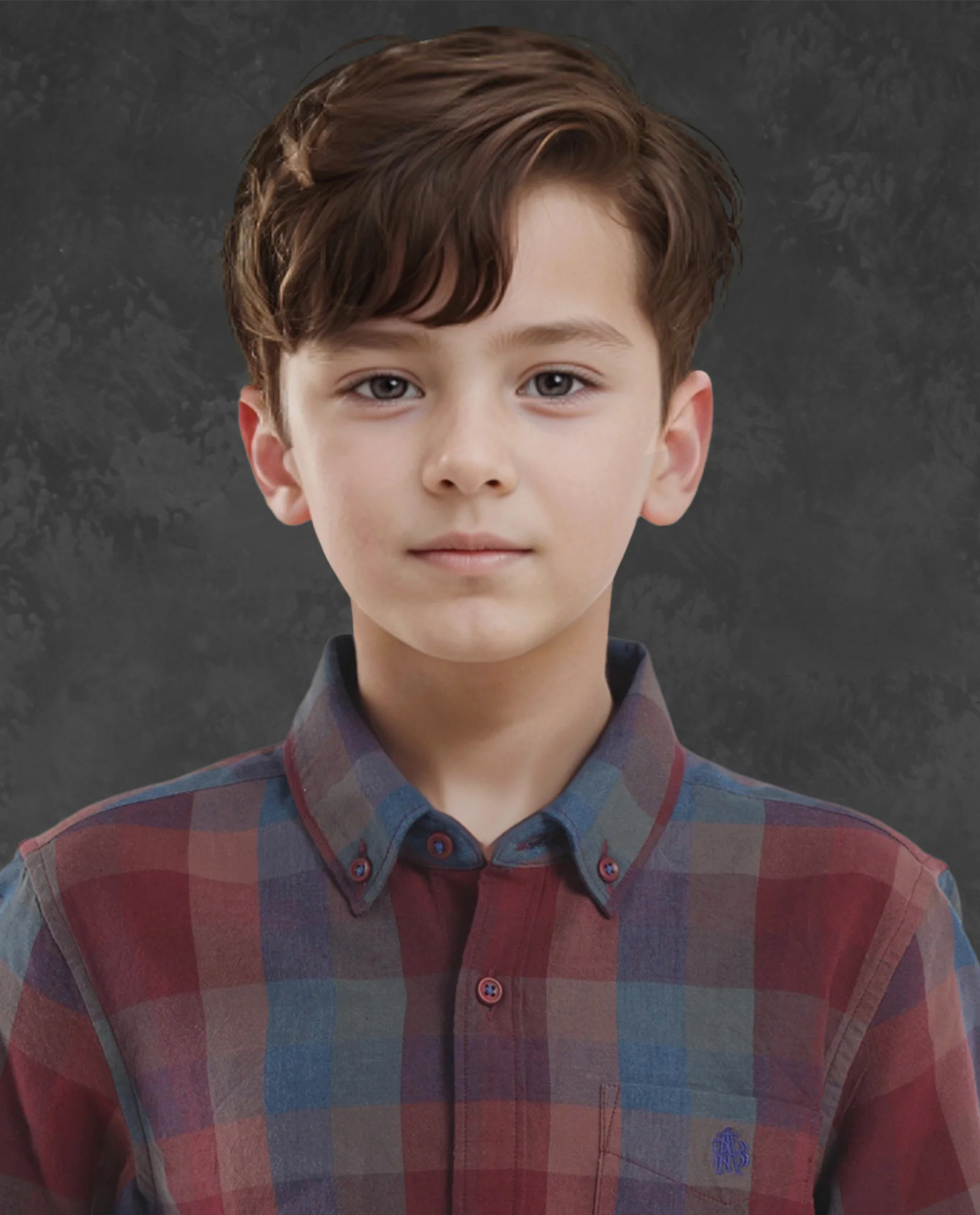 Rare Ones Kids Cal Red Cotton Full Sleeves Button Down Collar Regular Fit Checked Shirt - Image 5