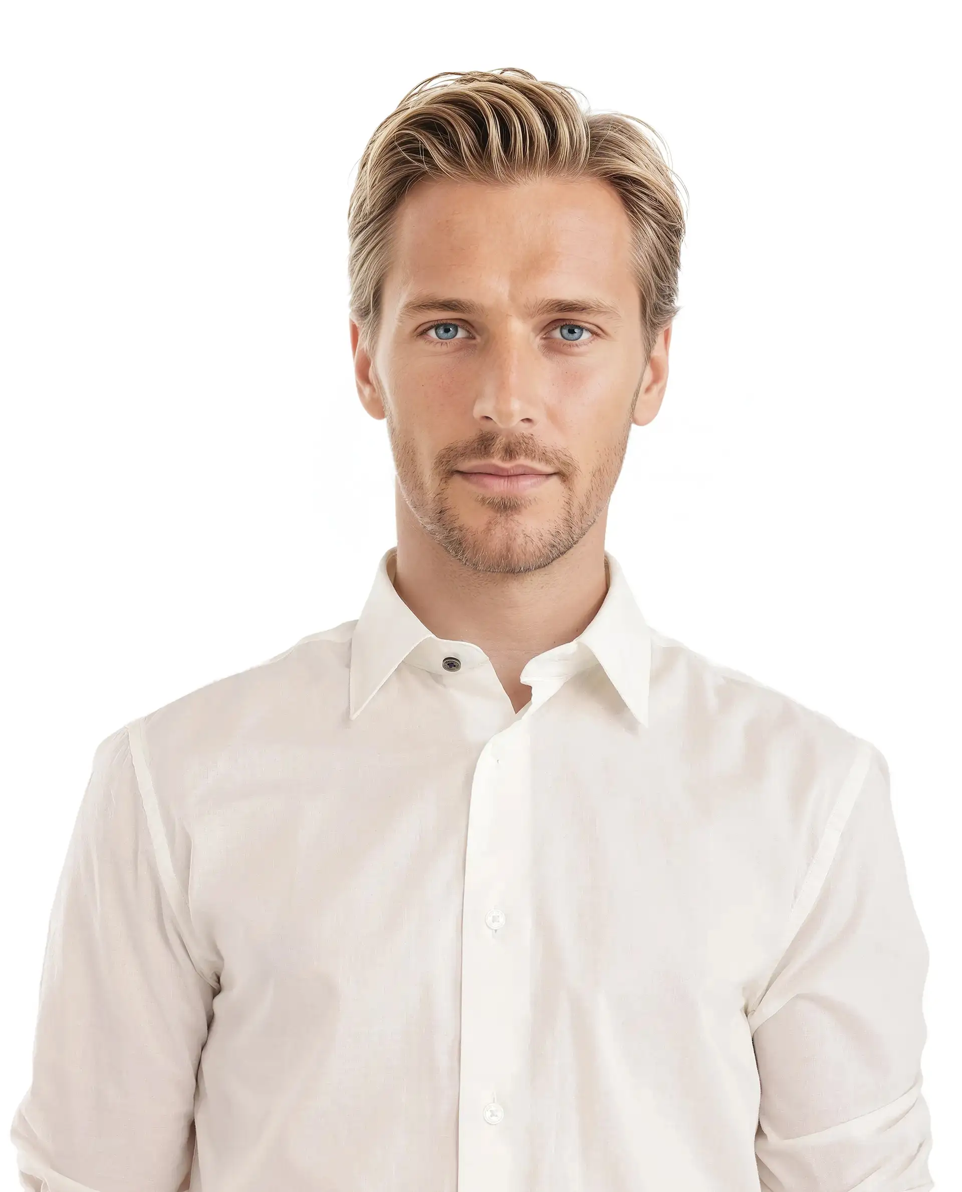 Rare Rabbit Men's Cambo-25 White Cotton Plain Regular Fit Full Sleeve Collared Shirt - Image 8