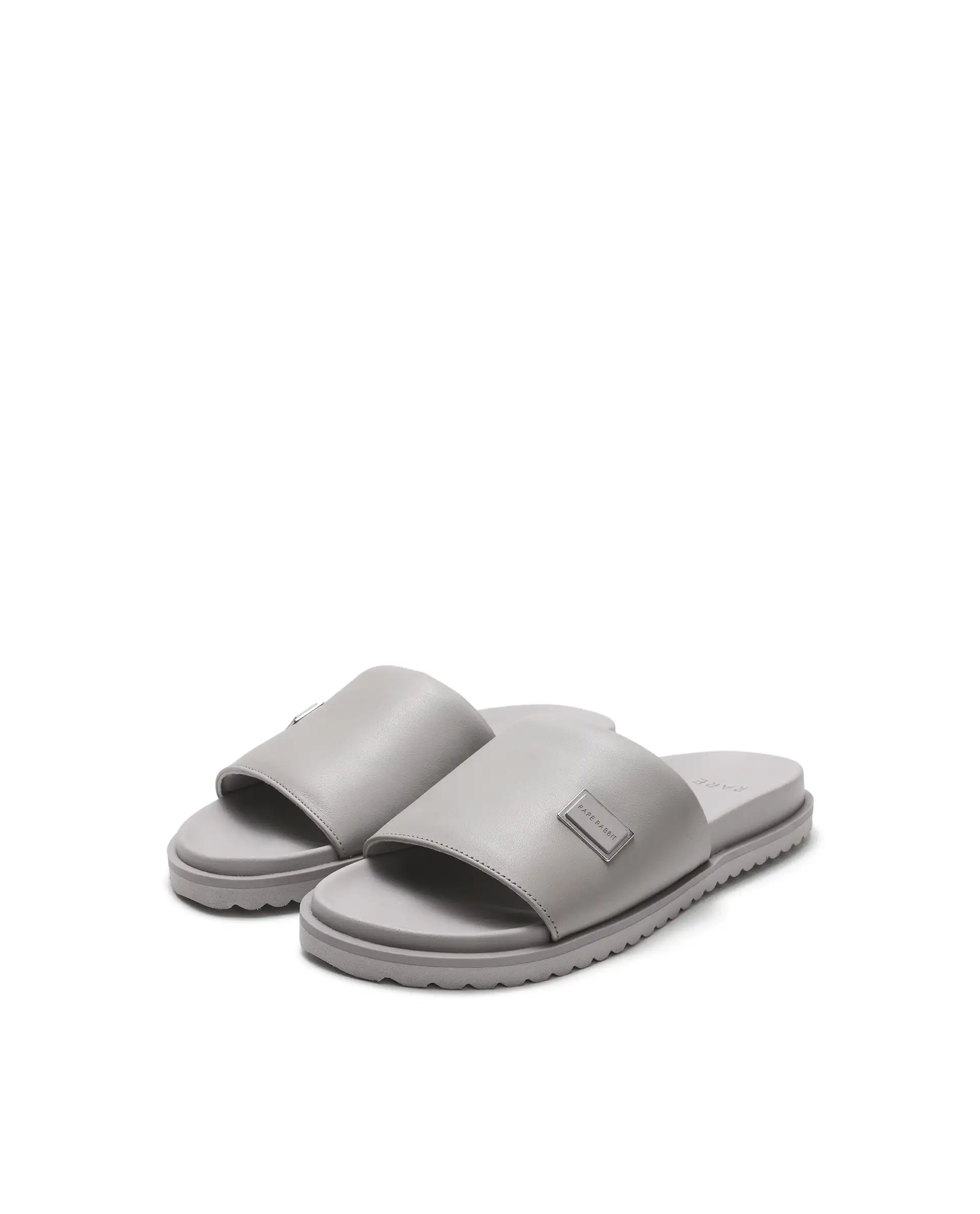 Rarez Men's Camden Light Grey Slip-On Closure Sandal - Image 2