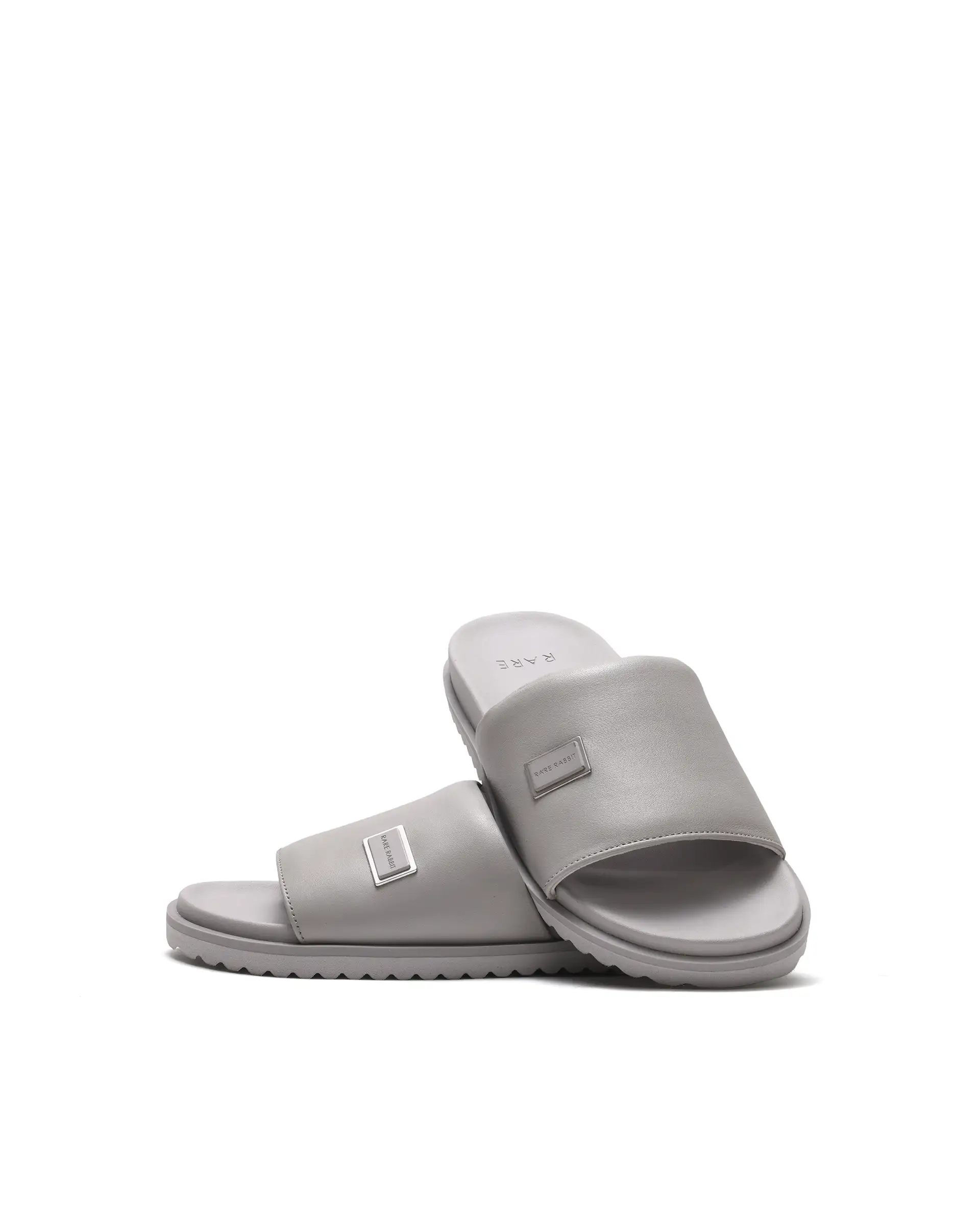 Rarez Men's Camden Light Grey Slip-On Closure Sandal - Image 4