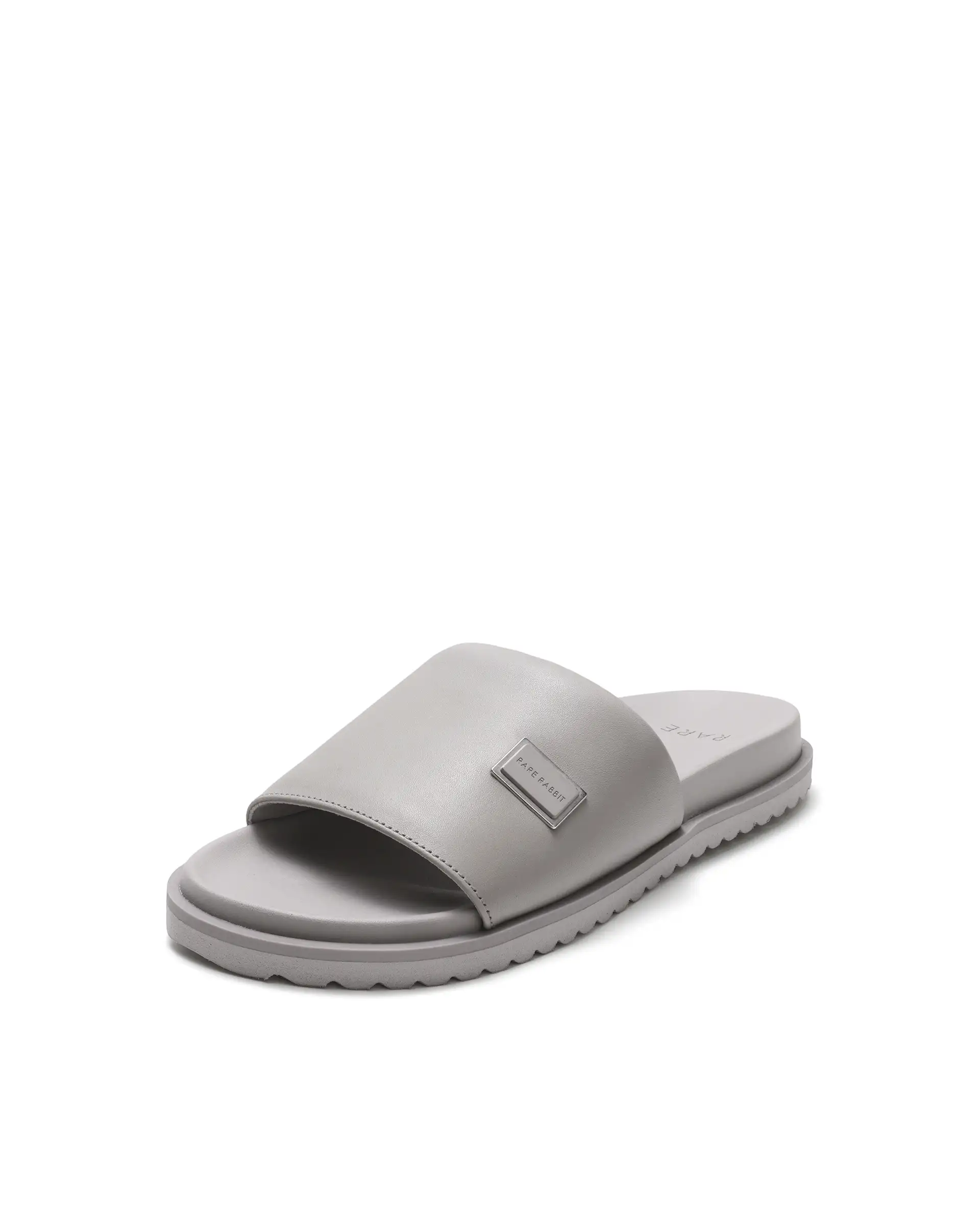 Rarez Men's Camden Light Grey Slip-On Closure Sandal - Image 6