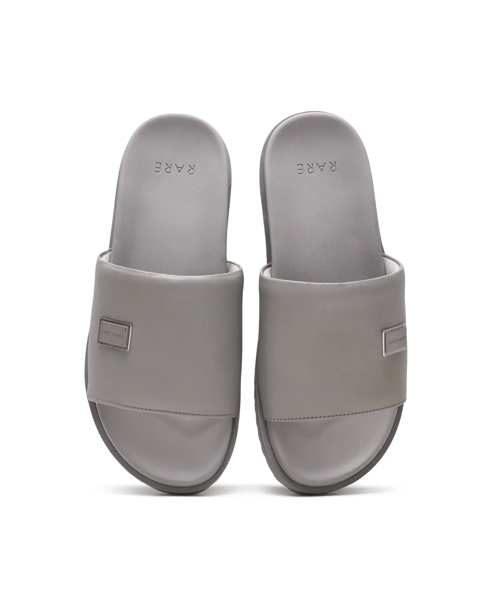 Rarez Men's Camden Light Grey Slip-On Closure Sandal - Image 7