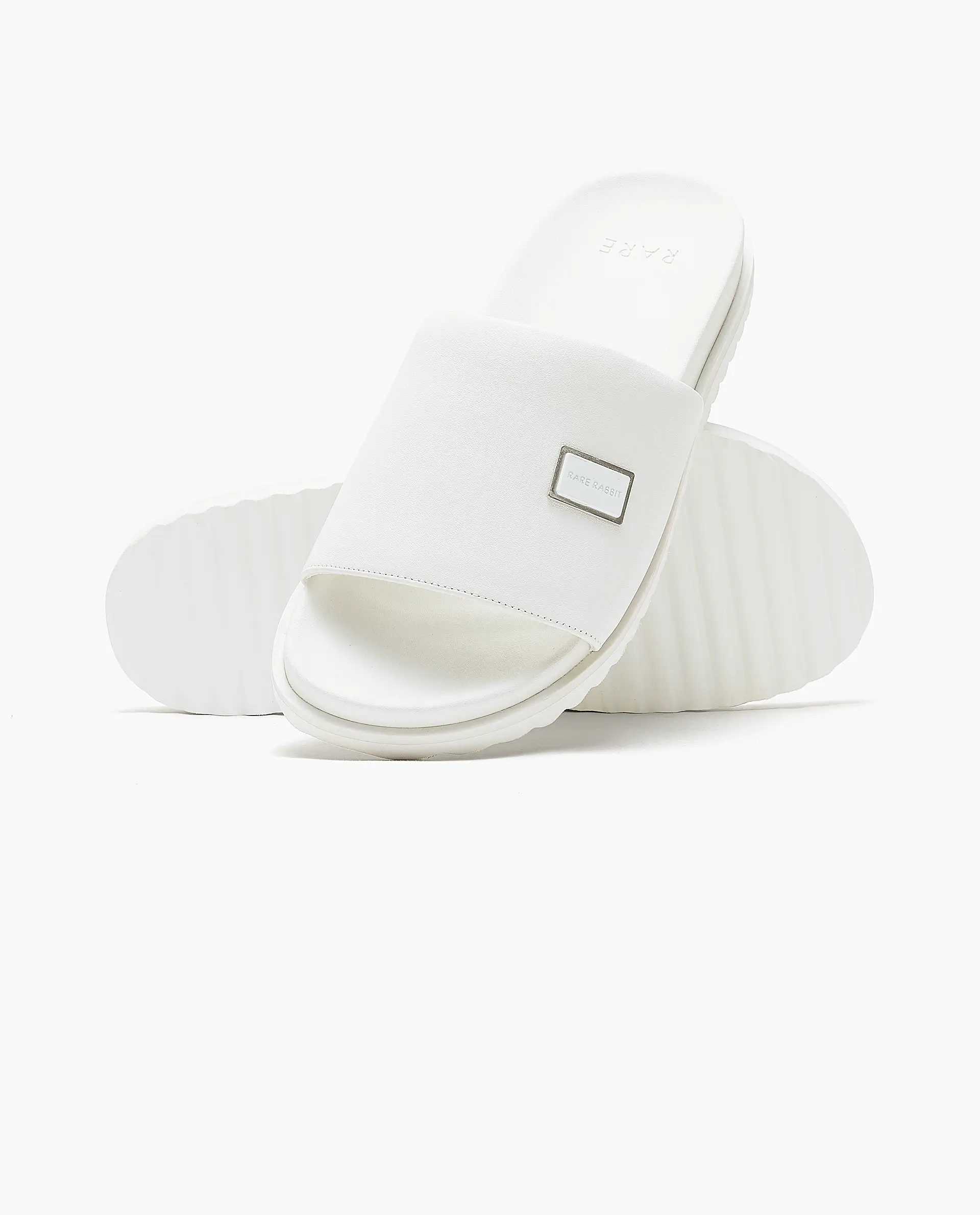 Rare Rabbit Men Camden White Slip-On Closure Sandal - Image 2