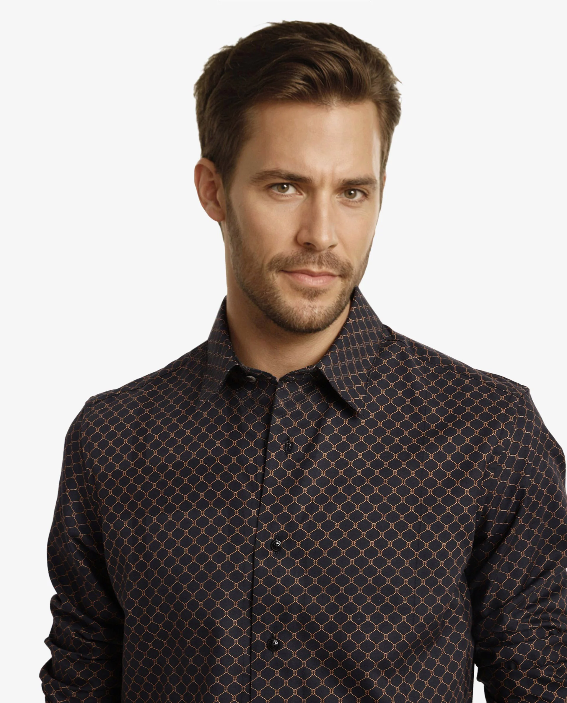Rare Rabbit Men's Camden Black Cotton Geometric Print Regular Fit Full Sleeve Collared Shirt - Image 3
