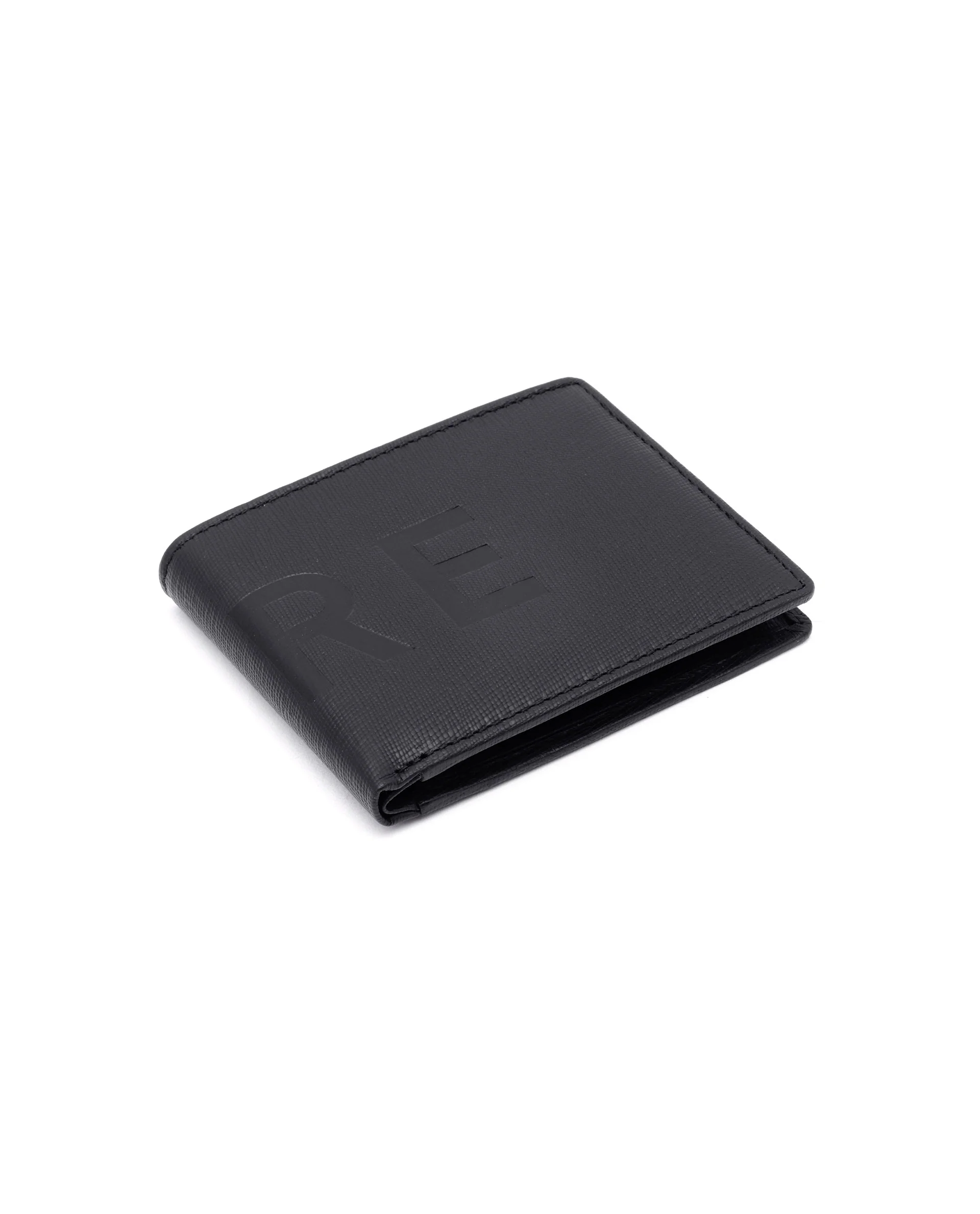 Rare Rabbit Men's Camp Black Bi Fold Slim Rfid Embossed Wallet - Image 4