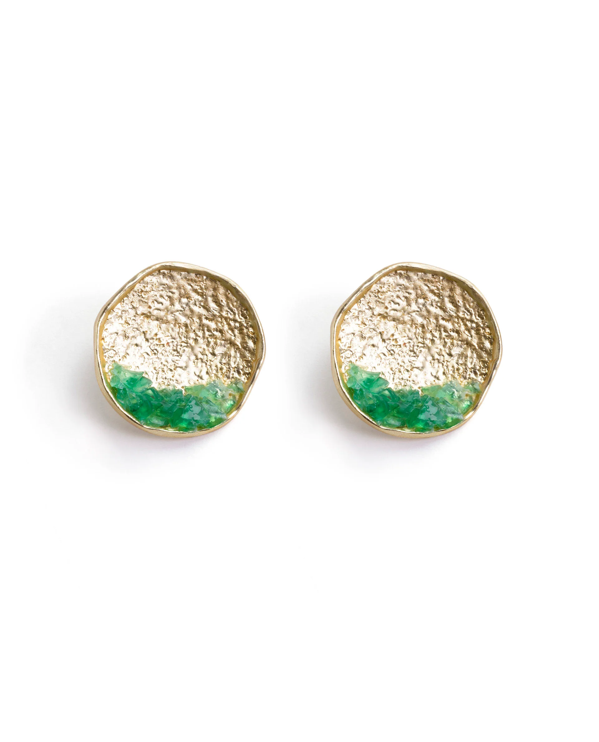 Rareism Women Candy Green Gold Earring - Image 3