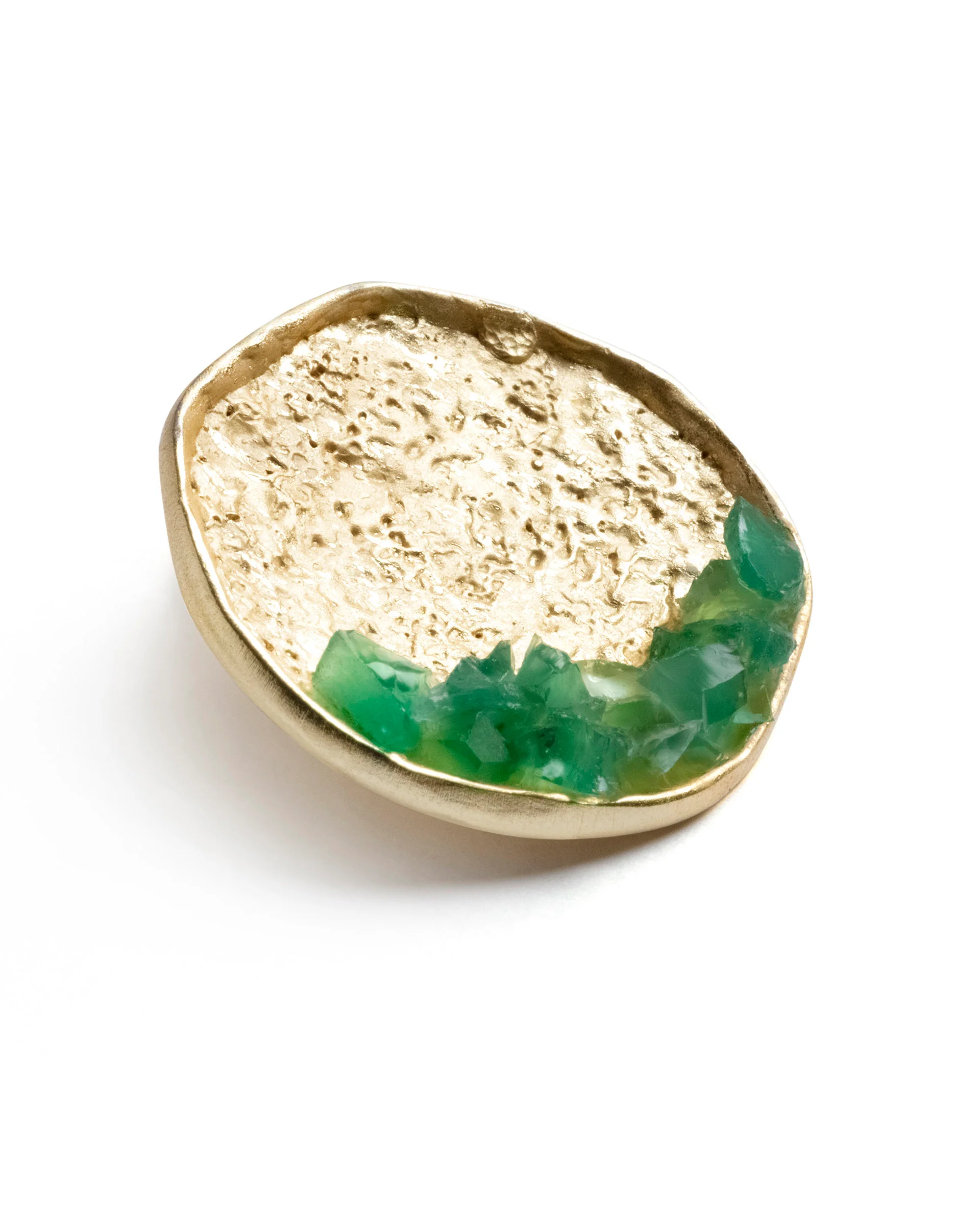 Rareism Women Candy Green Gold Earring - Image 4