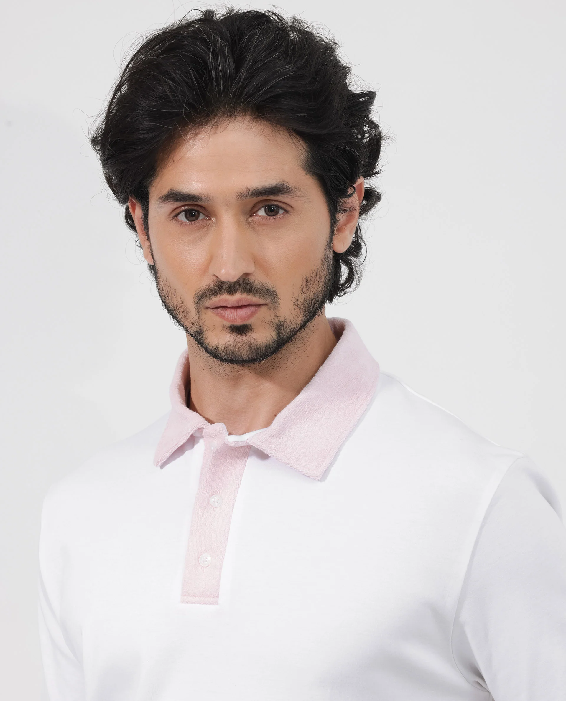 Rare Rabbit Men's Canot White Cotton Plain Regular Fit Half Sleeve Polo - Image 4