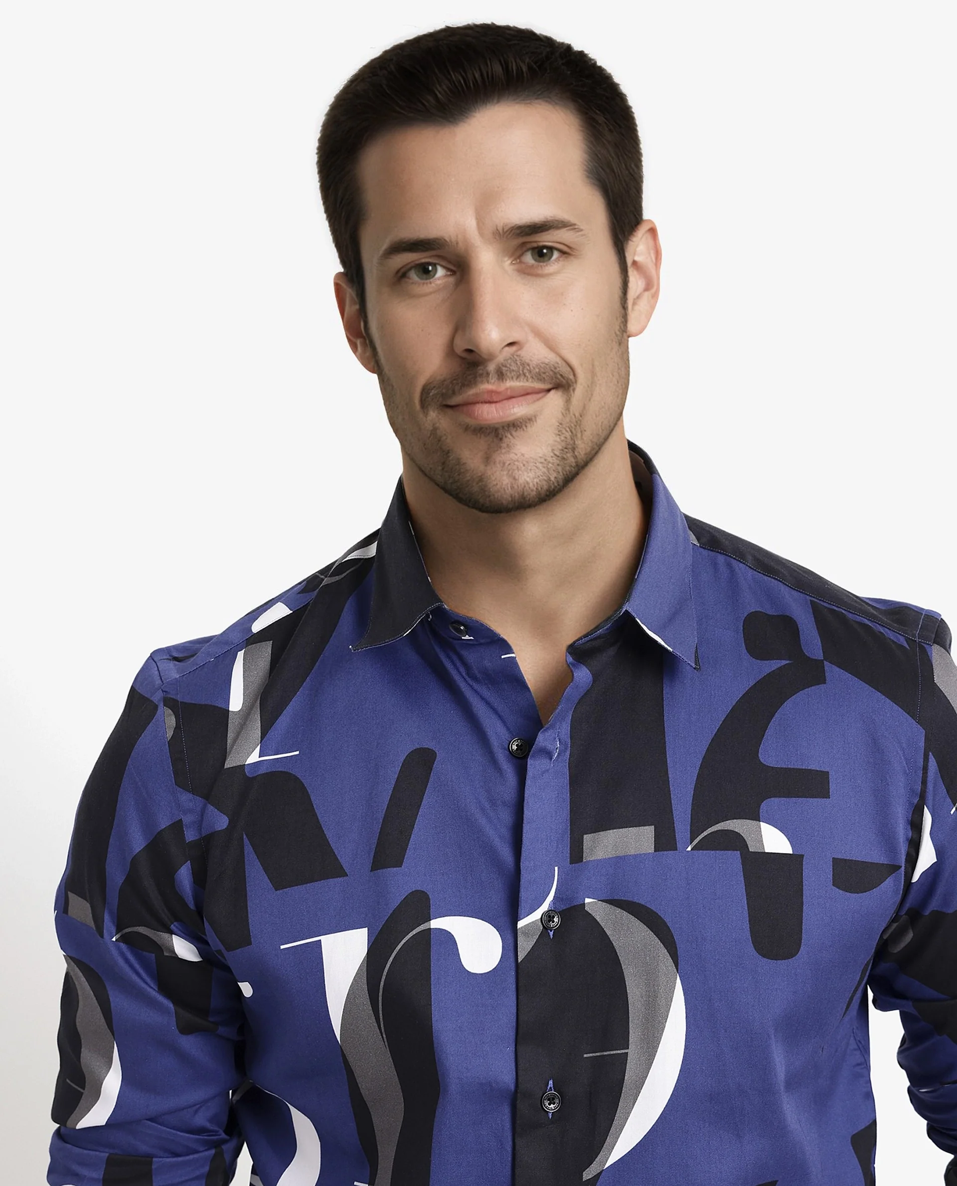 Rare Rabbit Men's Canton Blue Cotton Statement Print Regular Fit Full Sleeve Collared Shirt - Image 6