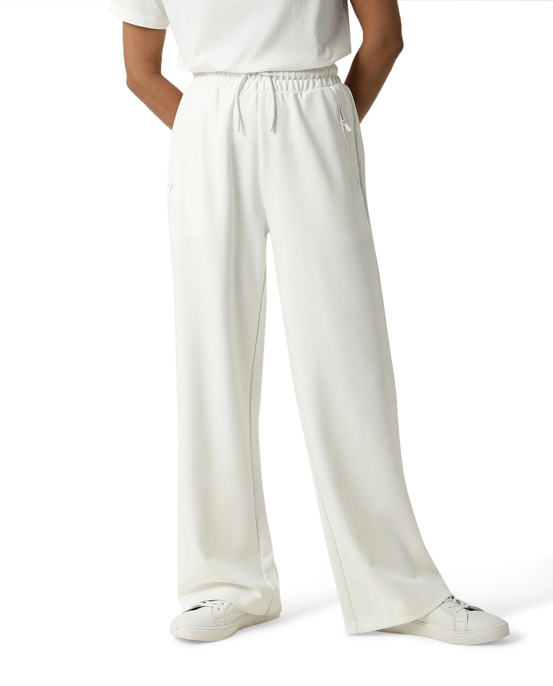 Rareism Women's Heavy Weight Interlock 340 Gsm Cotton Blend Plain Ankle Length Relaxed Fit Track Pant Flared