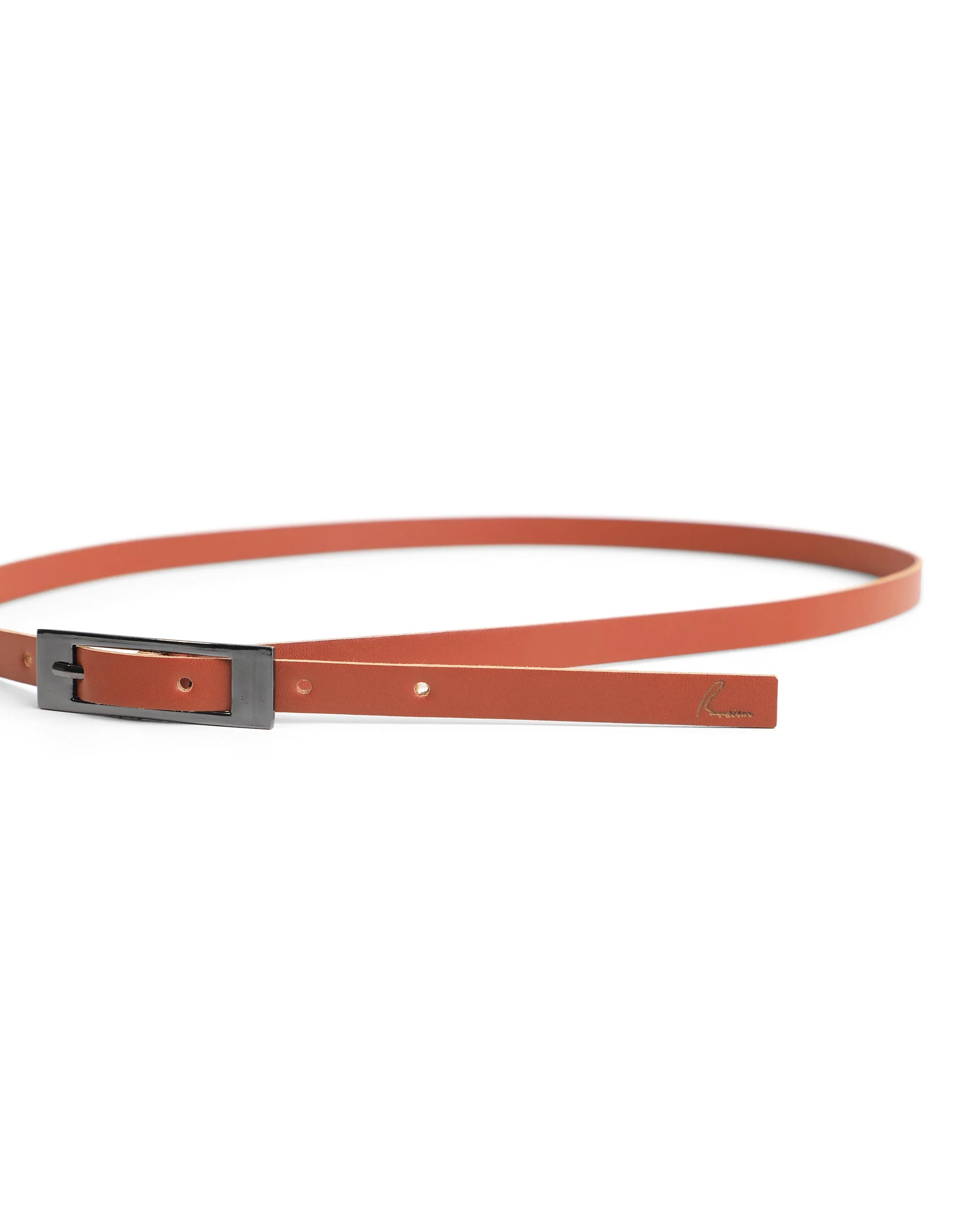 Rareism Women Captcha Light Tan Solid Leather Belt - Image 3