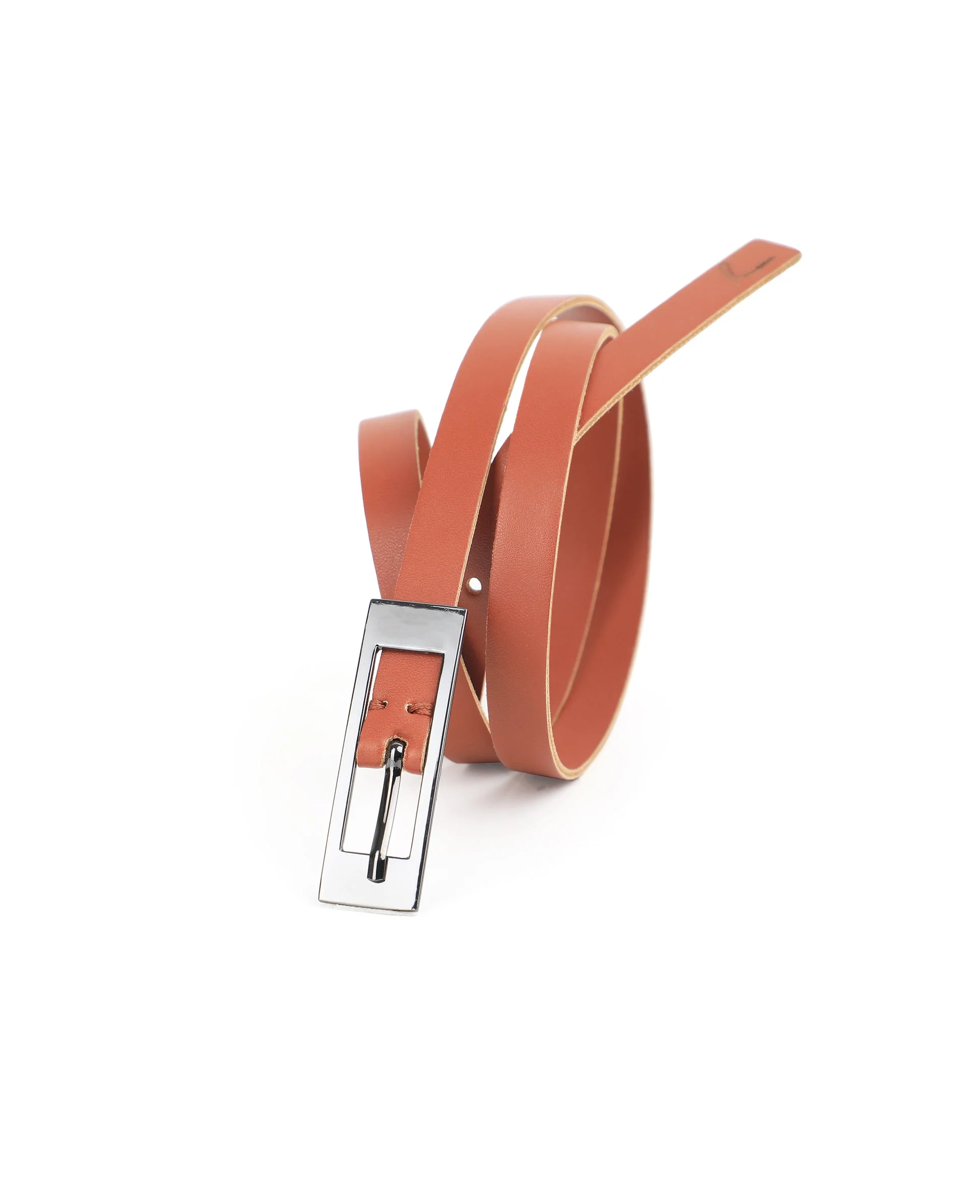 Rareism Women Captcha Light Tan Solid Leather Belt - Image 4