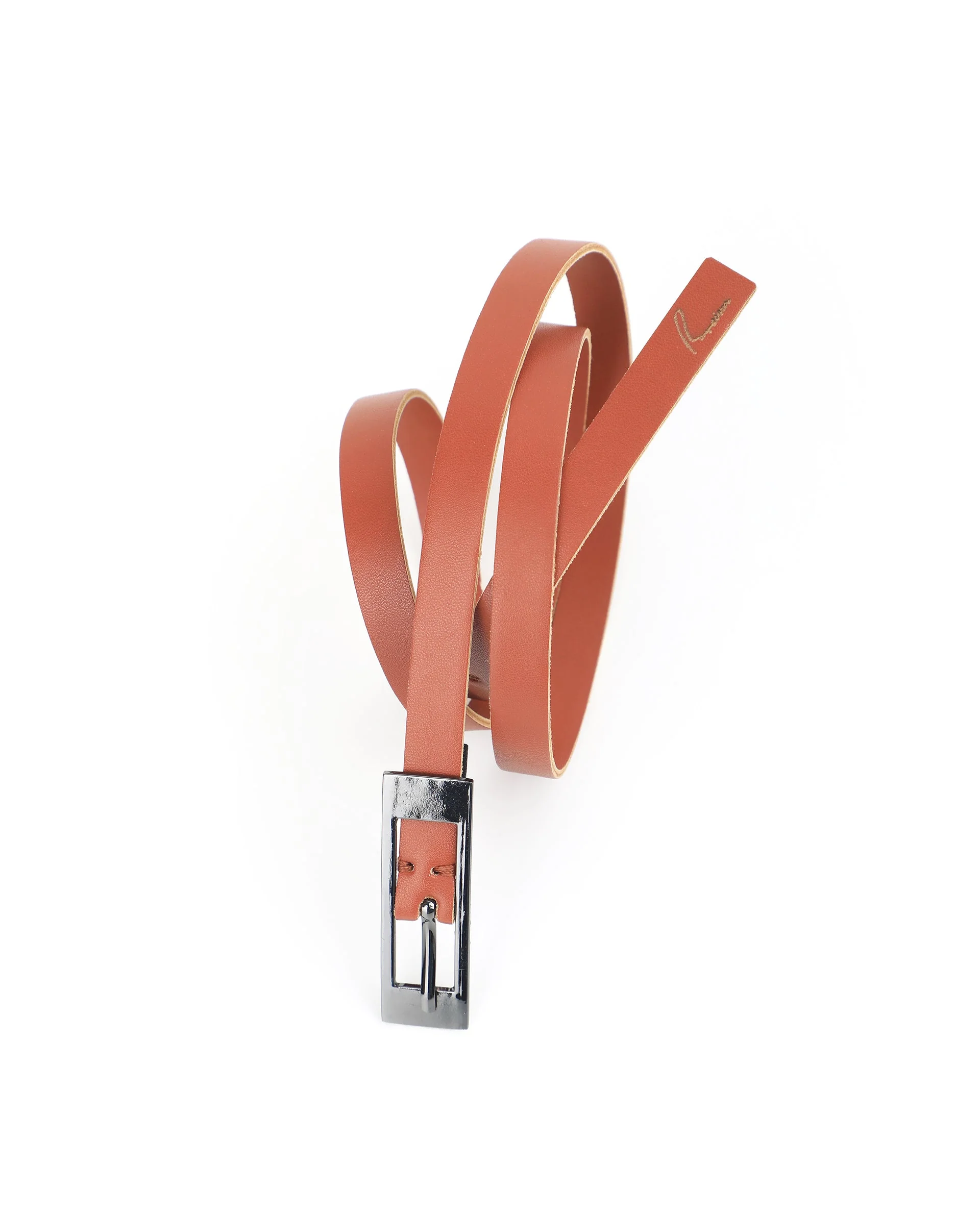 Rareism Women Captcha Light Tan Solid Leather Belt - Image 5