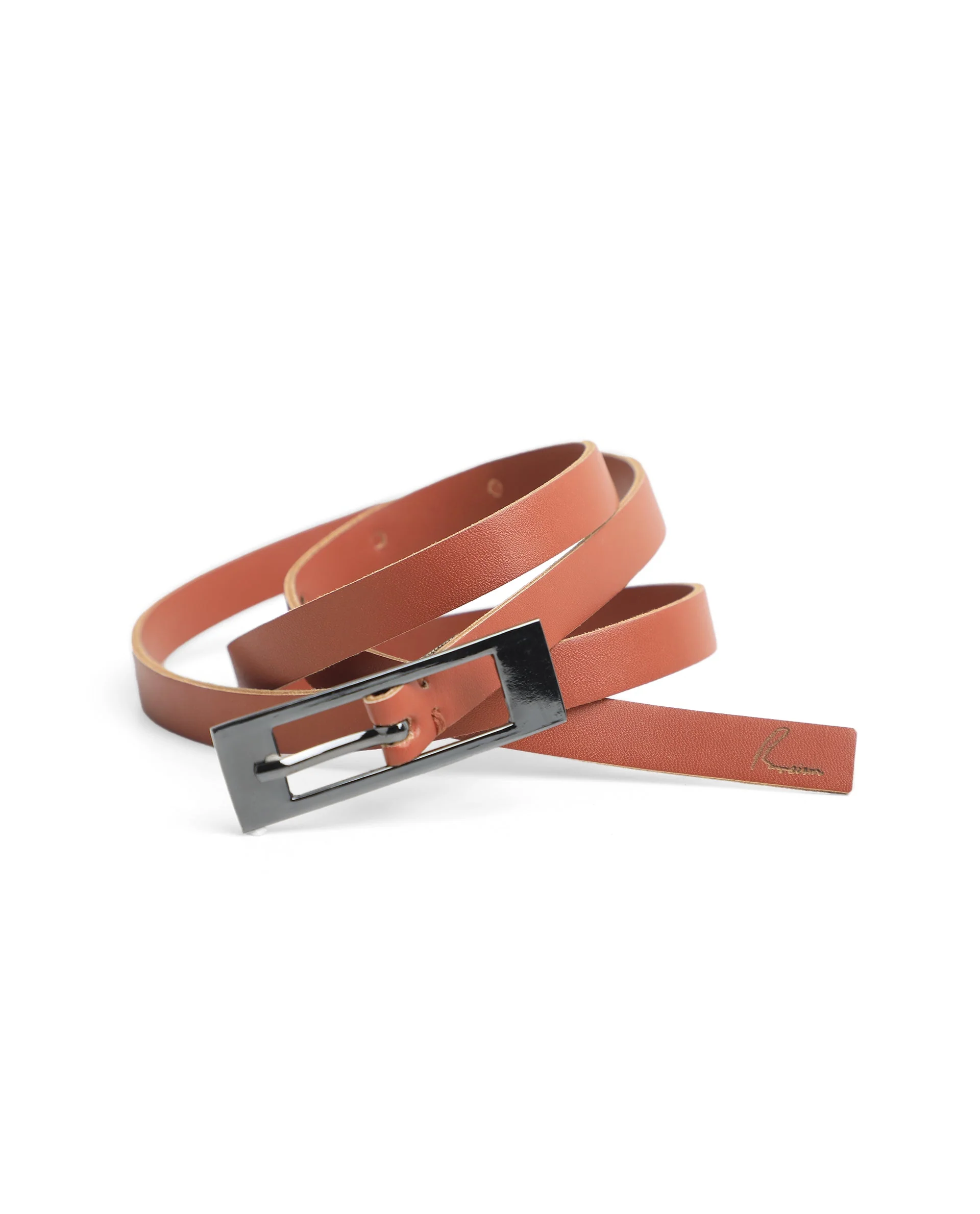 Rareism Women Captcha Light Tan Solid Leather Belt - Image 7