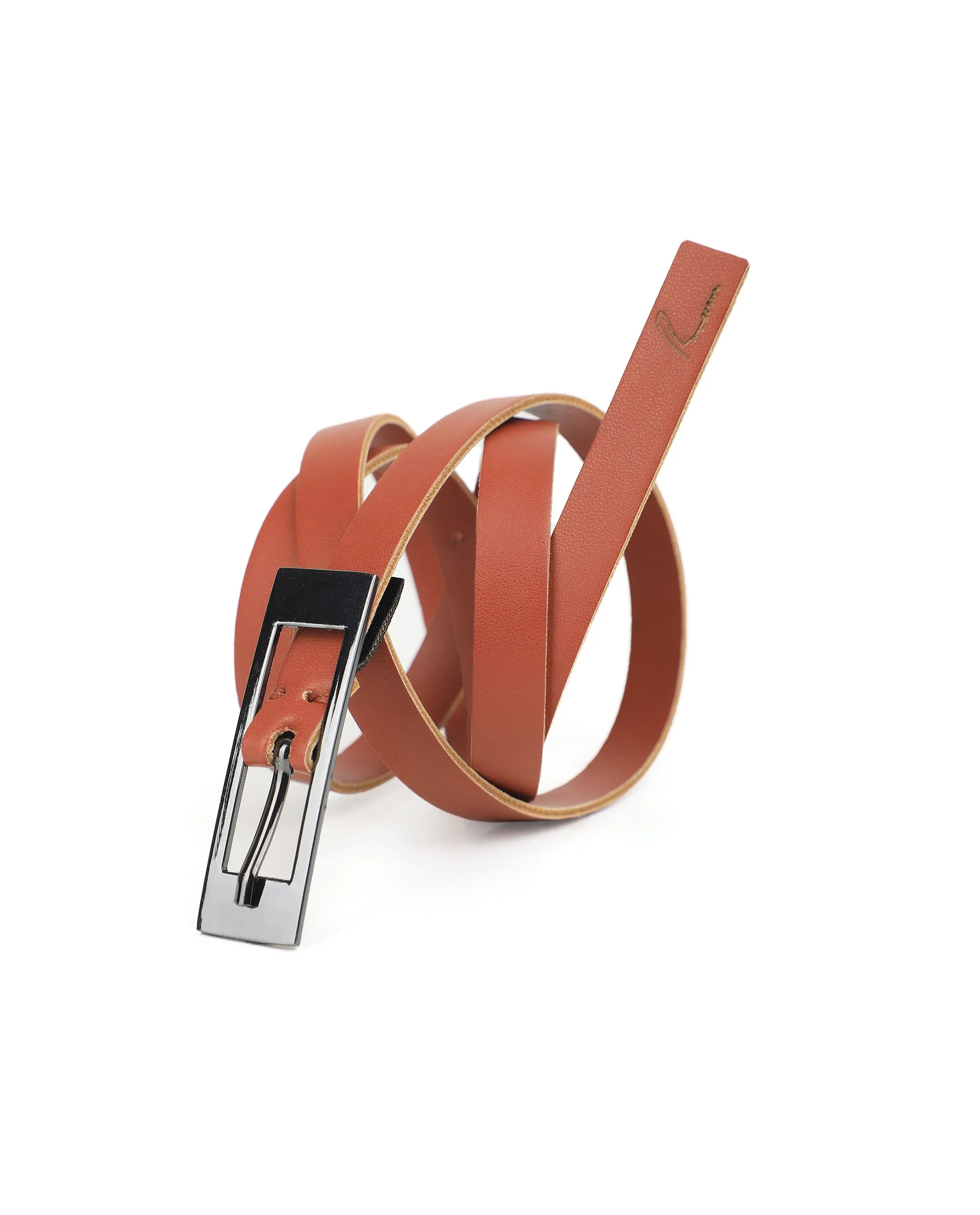 Rareism Women Captcha Light Tan Solid Leather Belt - Image 8
