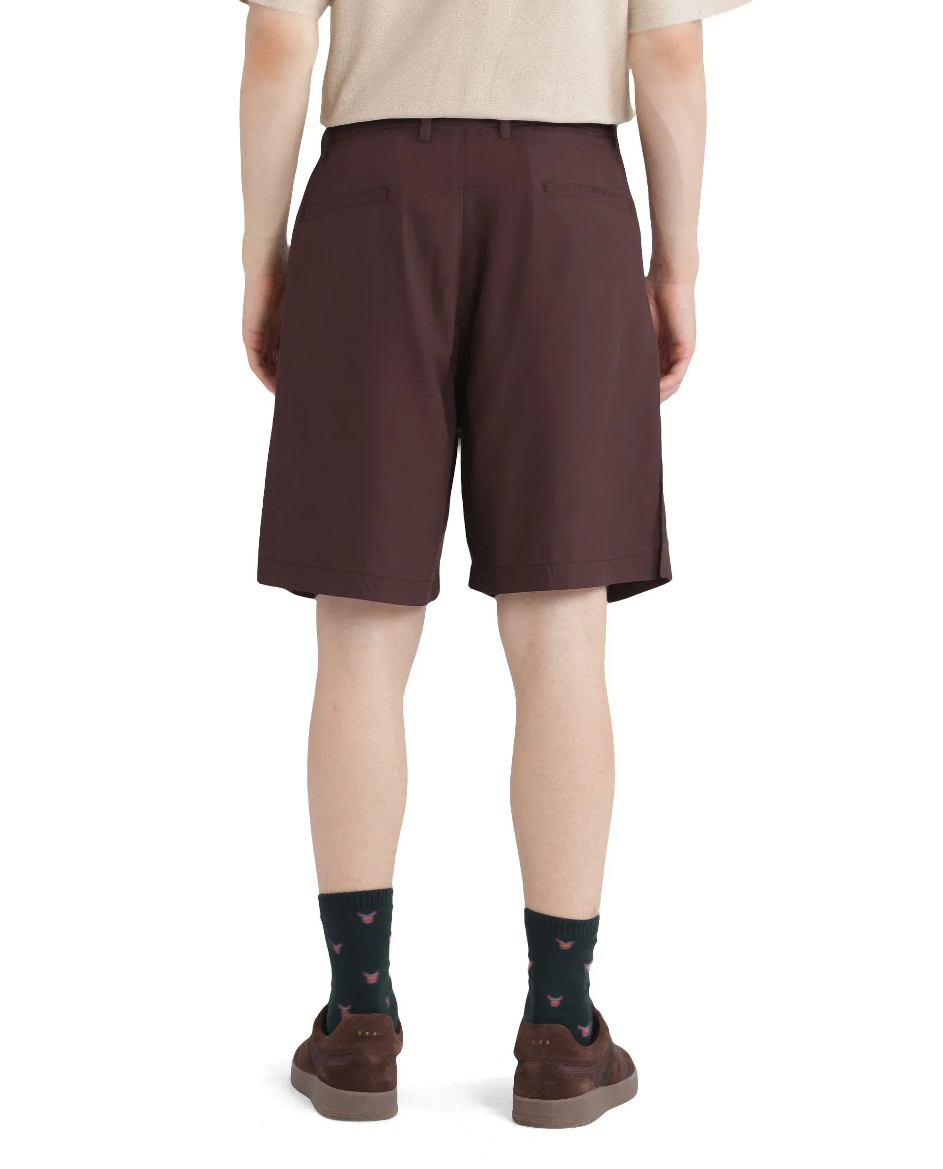 Rare Rabbit Men's Carn-B Brown Cotton Plain Oversized Fit Shorts - Image 3