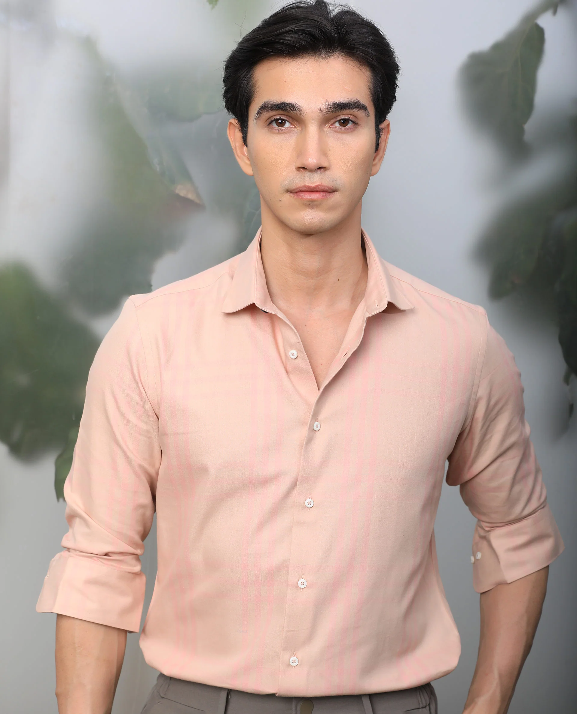 Rare Rabbit Men's Carnet Dusky Pink Cotton Checked Print Regular Fit Full Sleeve Collared Shirt - Image 2