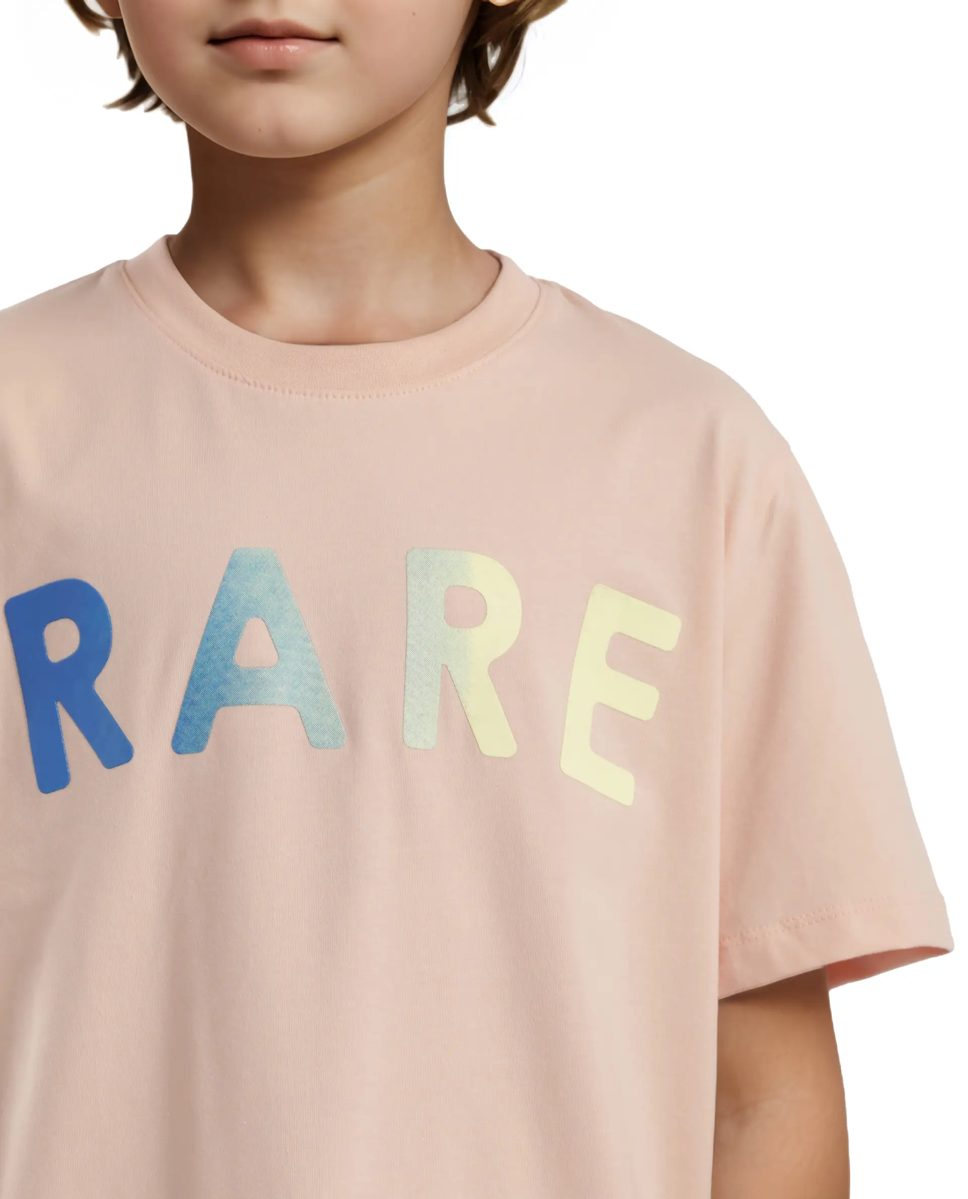 Rare Ones Kids Cati Pink Cotton Fabric Half Sleeves Crew Neck Graphic Print T-Shirt - Image 4