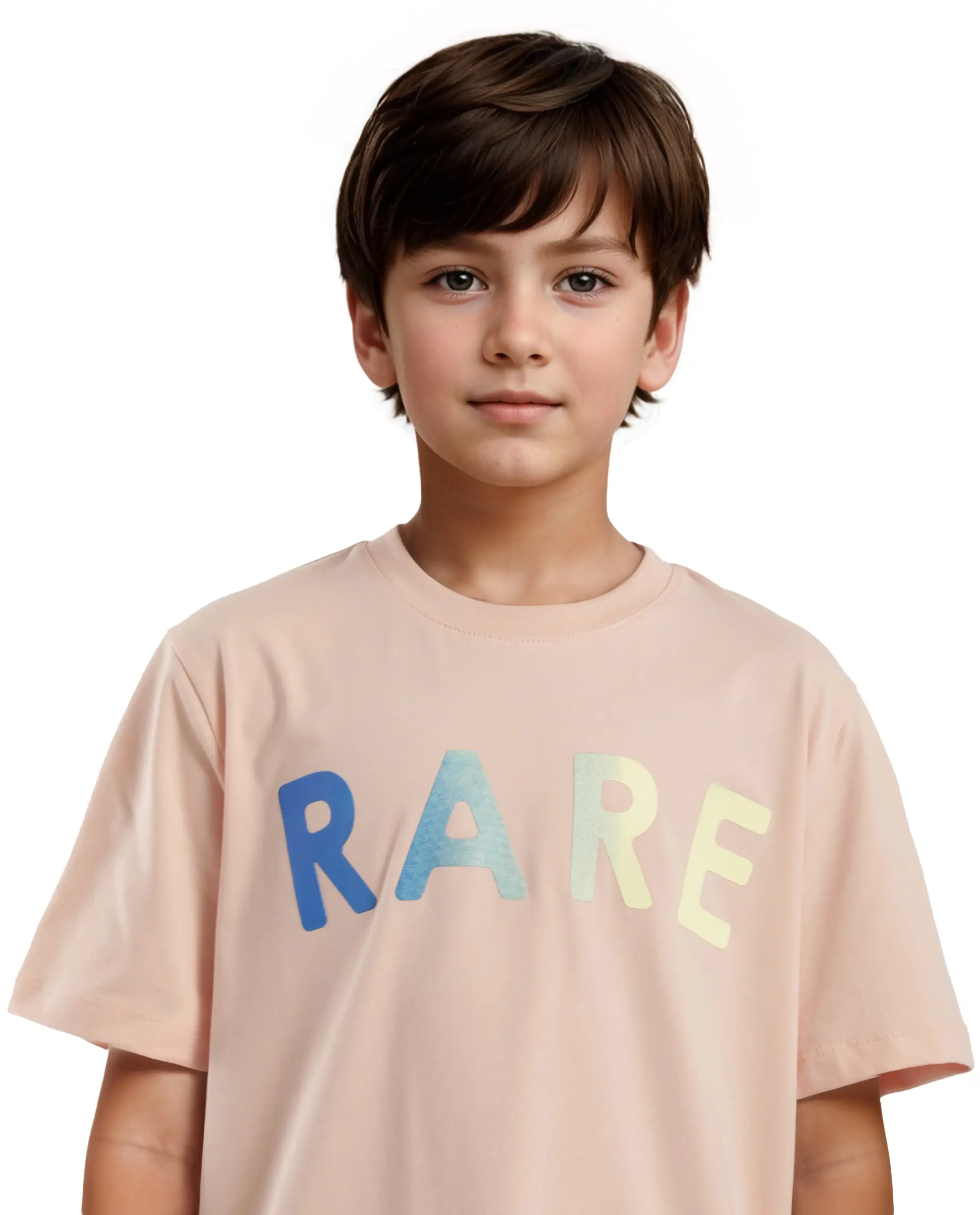 Rare Ones Kids Cati Pink Cotton Fabric Half Sleeves Crew Neck Graphic Print T-Shirt - Image 5