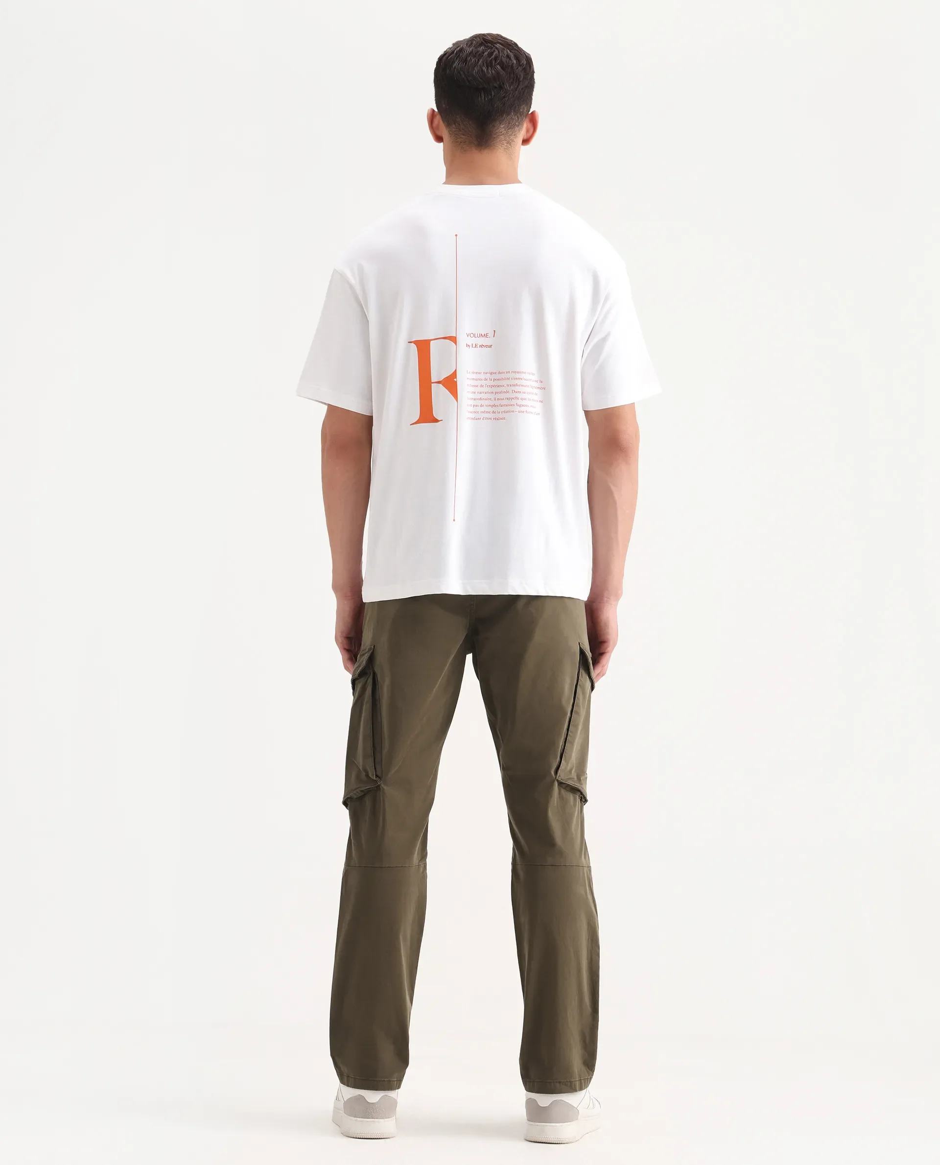 Rare Rabbit Men's Ceder-1 Olive Cotton Blend Plain Regular Fit Trouser - Image 4
