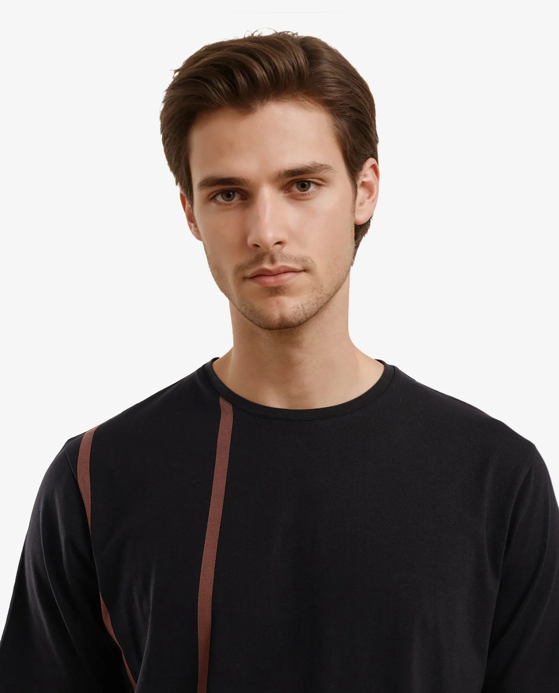 Rare Rabbit Men's Chael Black Cotton Blend Graphic Print Regular Fit Half Sleeve Crew Neck T-Shirt - Image 7