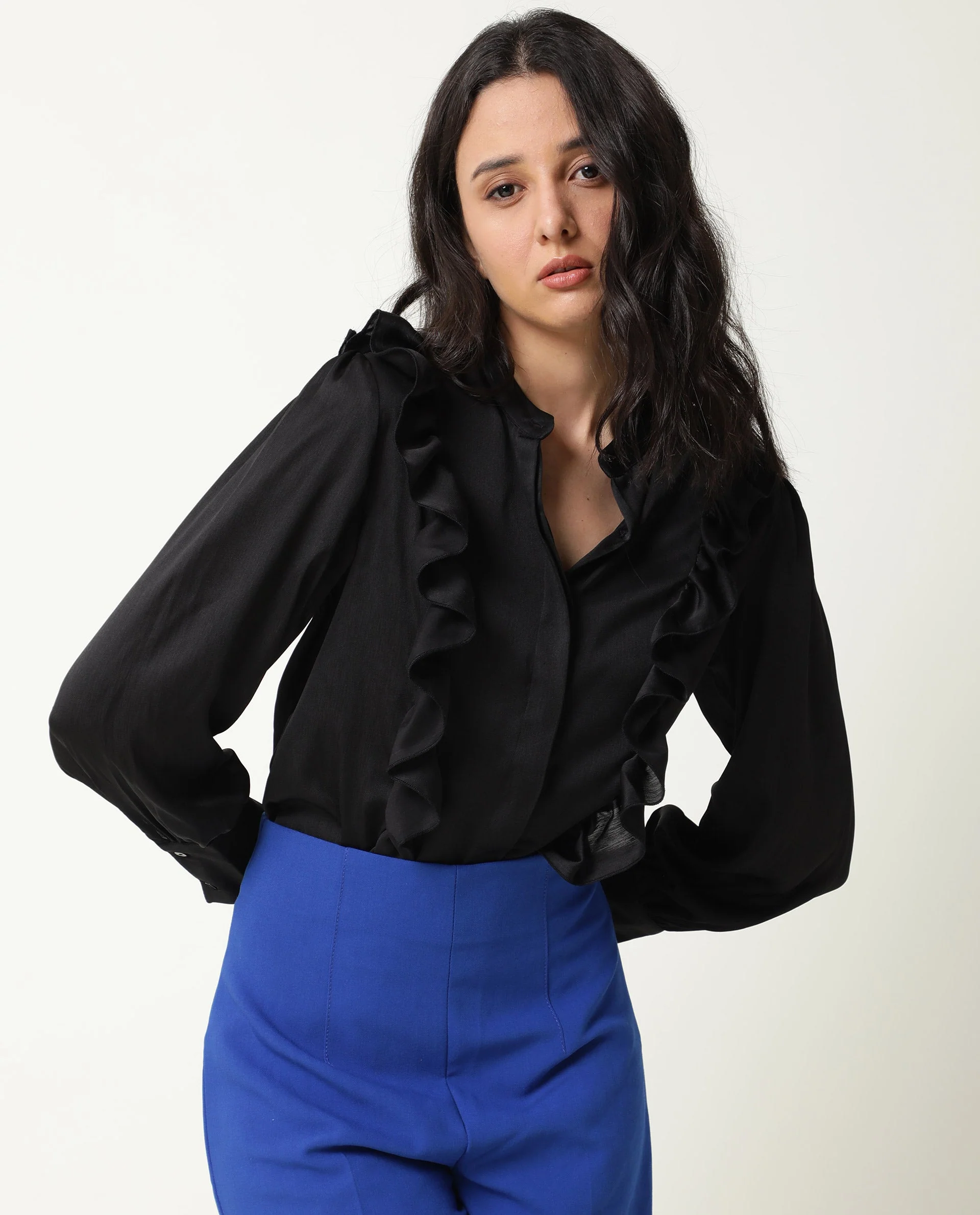Rareism Women's Chamomile Black Top