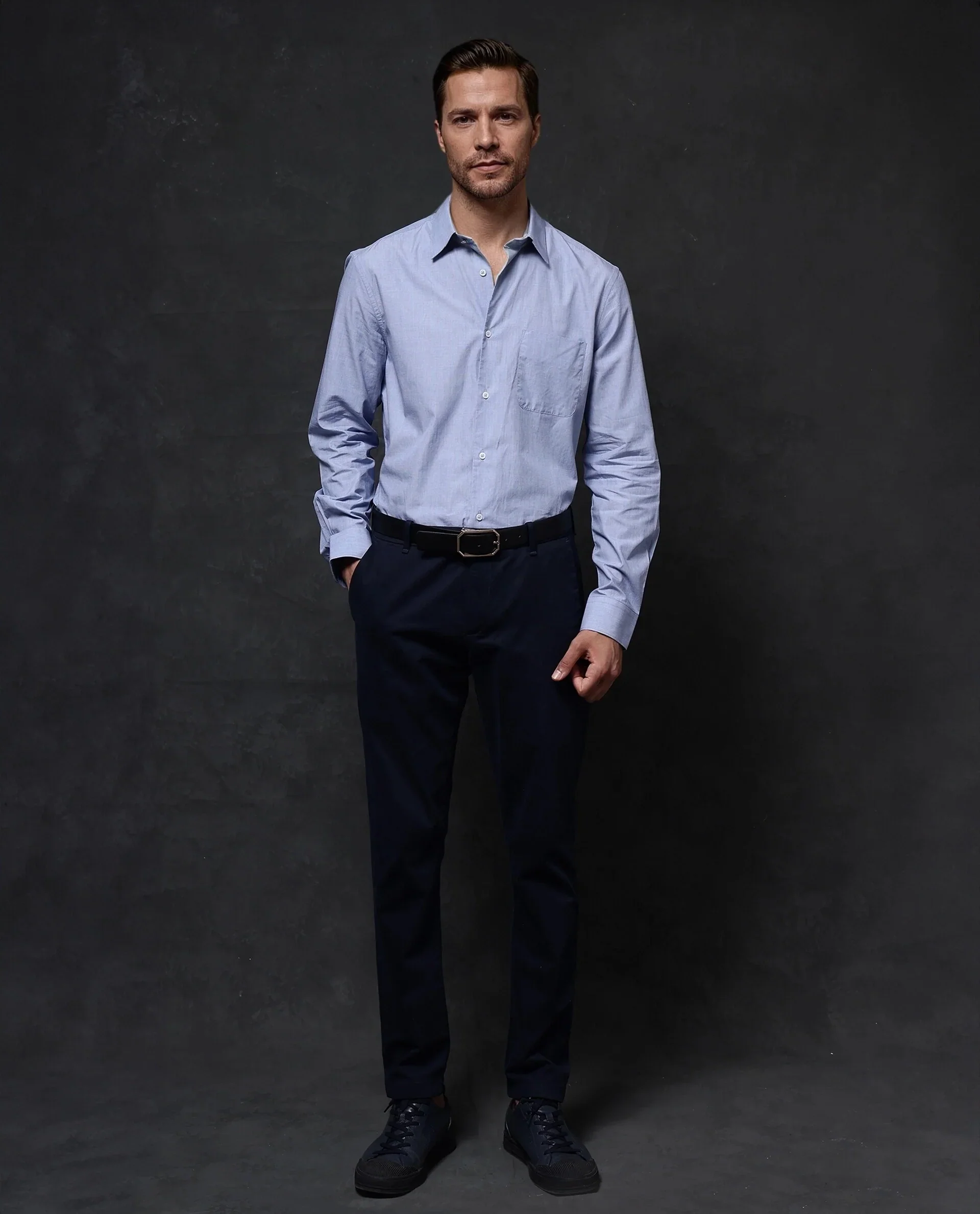 Rare Rabbit Men's Charl Light Blue Cotton Striped Print Regular Fit Full Sleeve Collared Shirt - Image 4